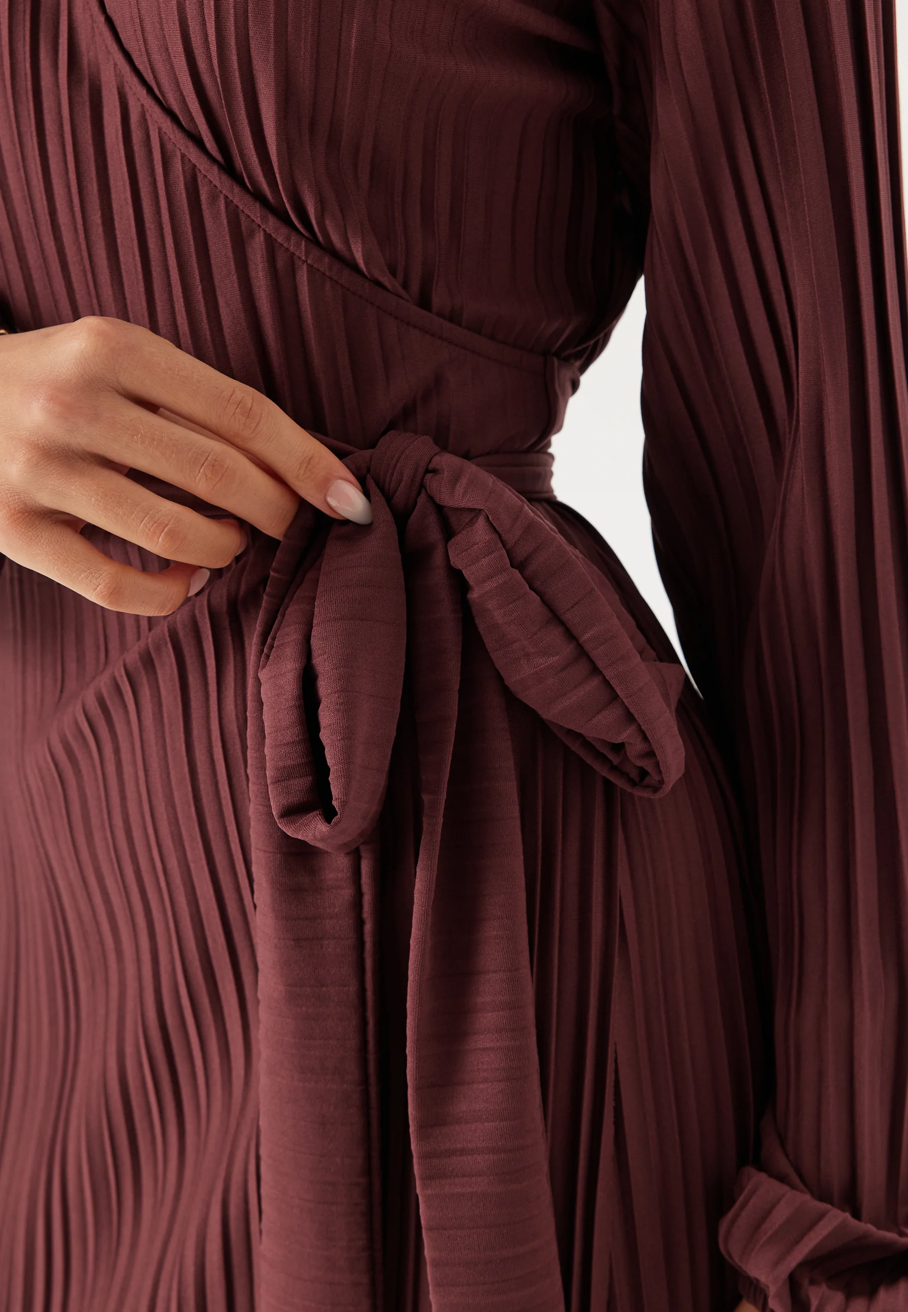 Pleated Wrap Dress - Image 5