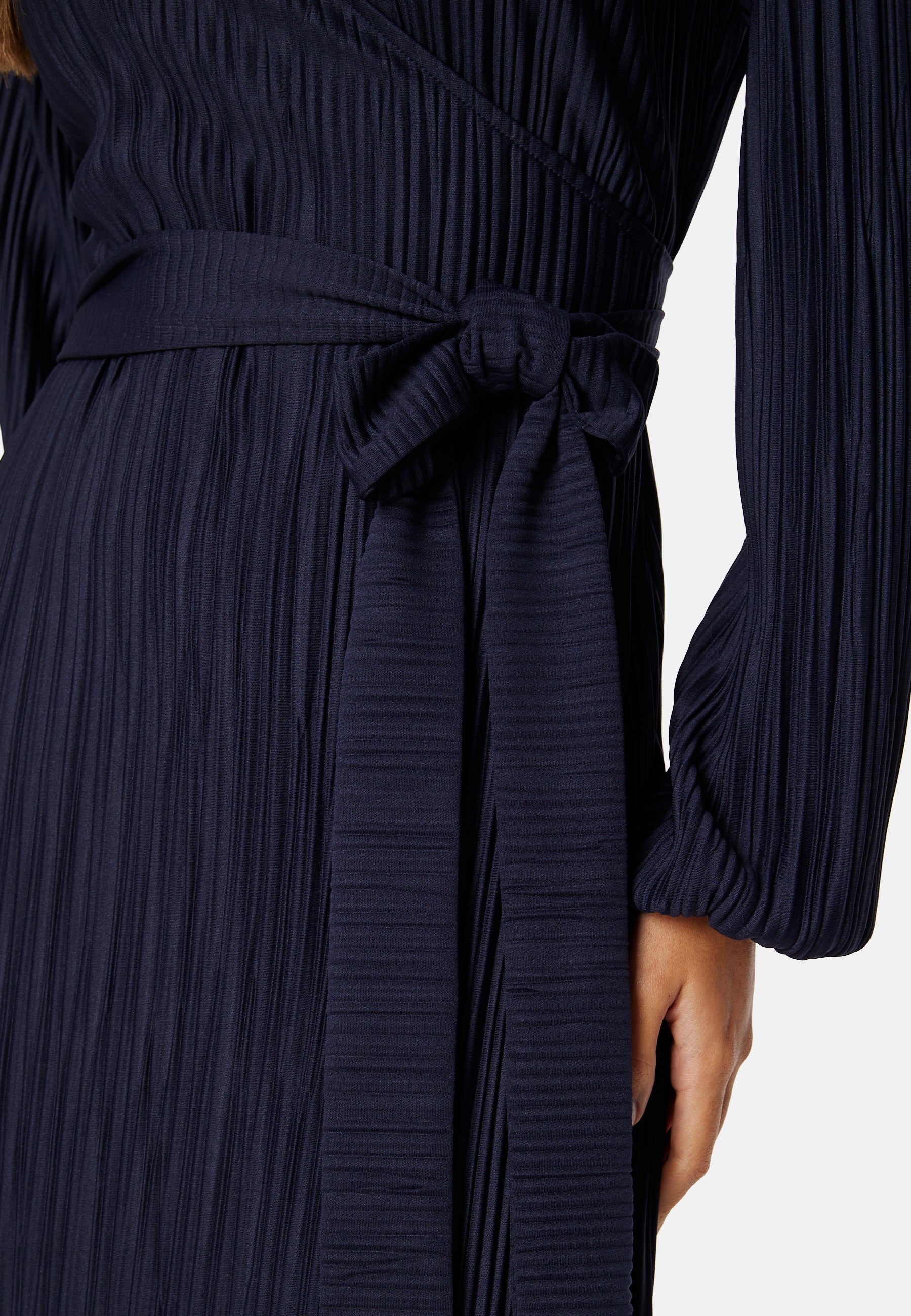 Pleated Wrap Midi Dress - Image 4