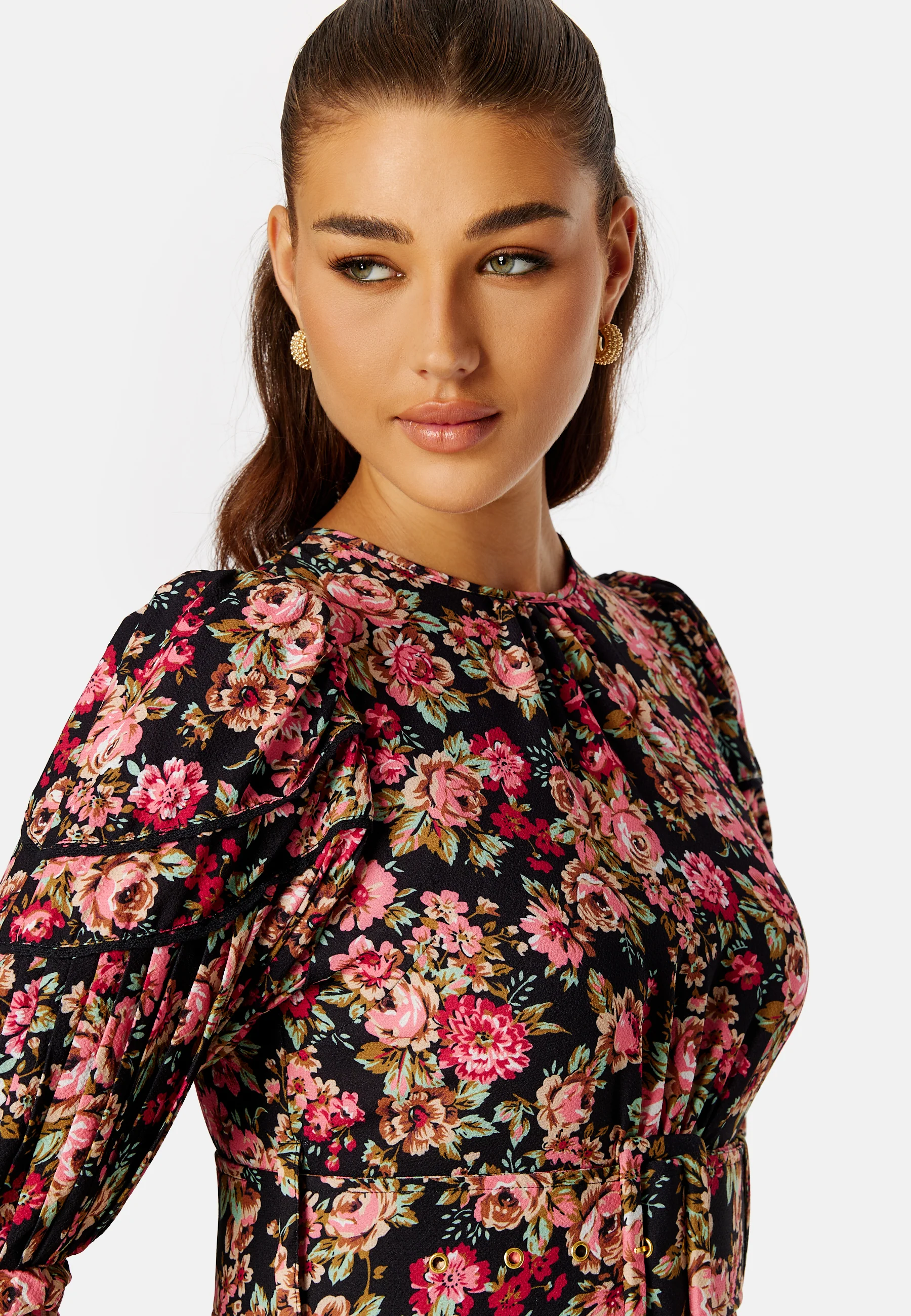 Plisse Midi Dress