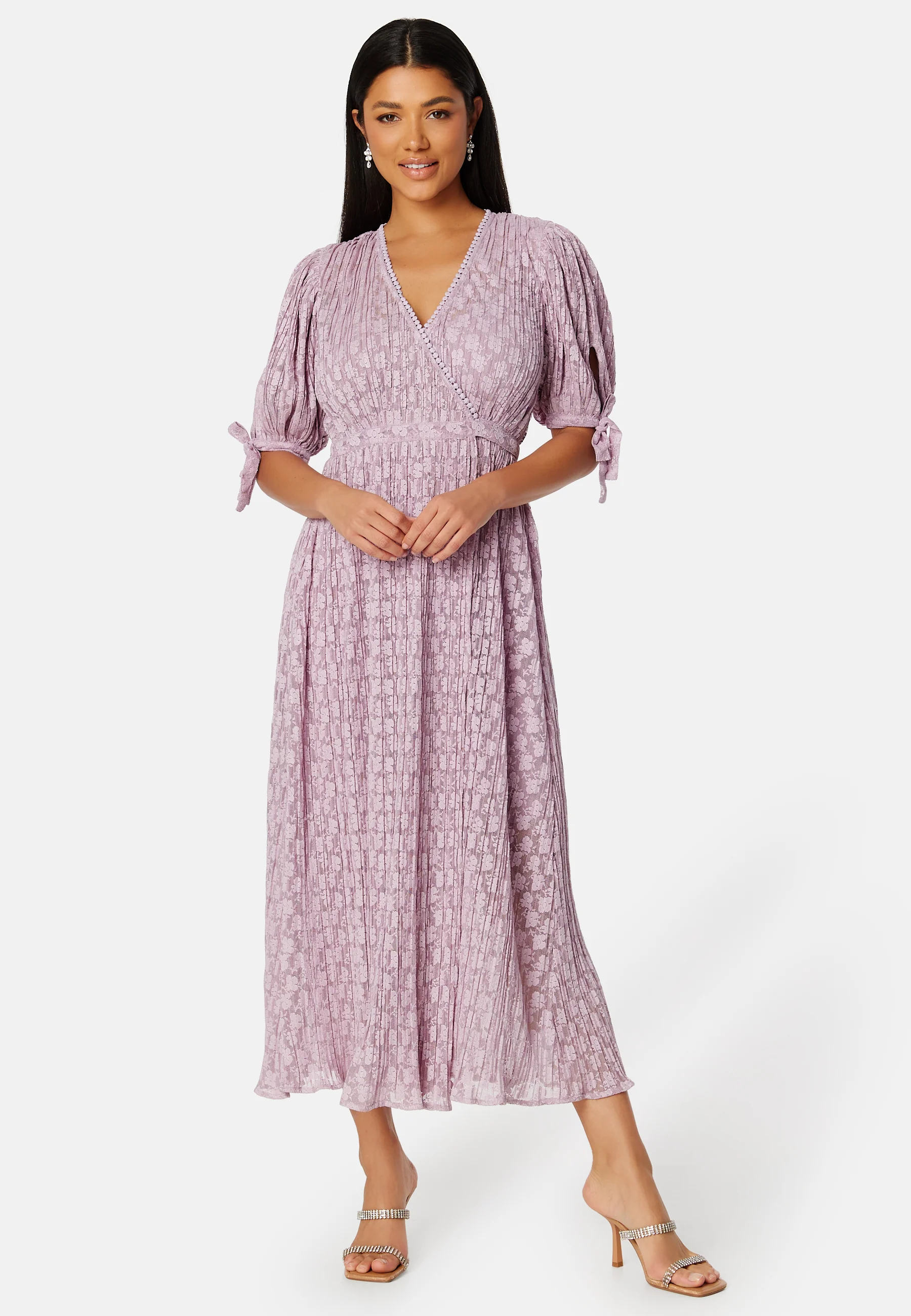Plisse Wrap Dress - Image 3