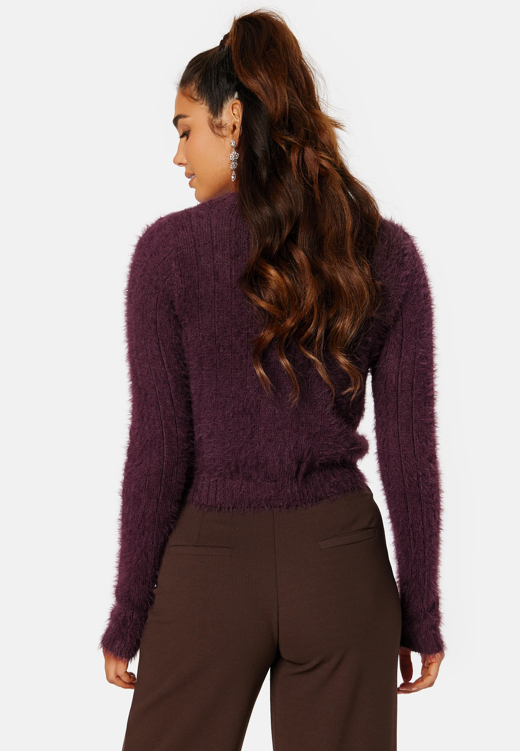 Poilu LS V-Neck Blouse - Image 3