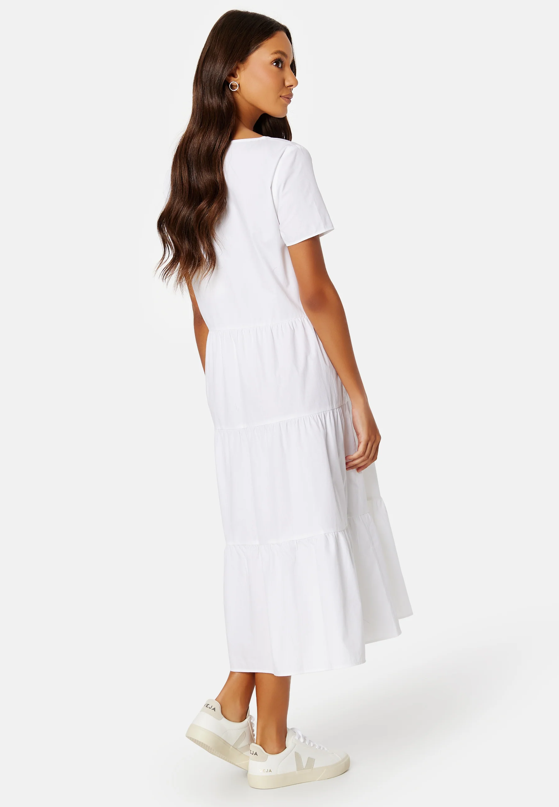 Poplin Tiered Midi Dress - Image 2