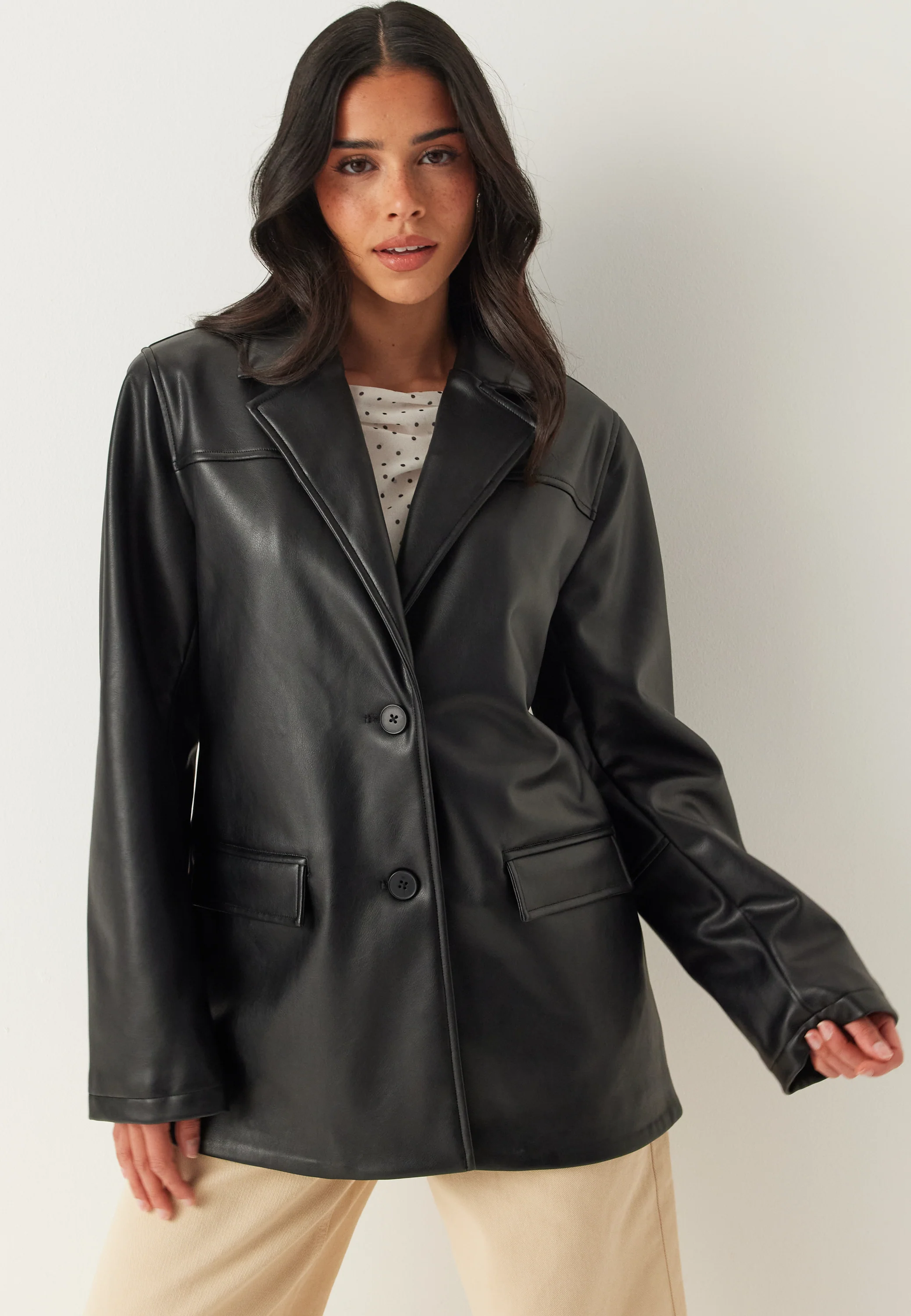 PU Blazer Jacket - Image 3
