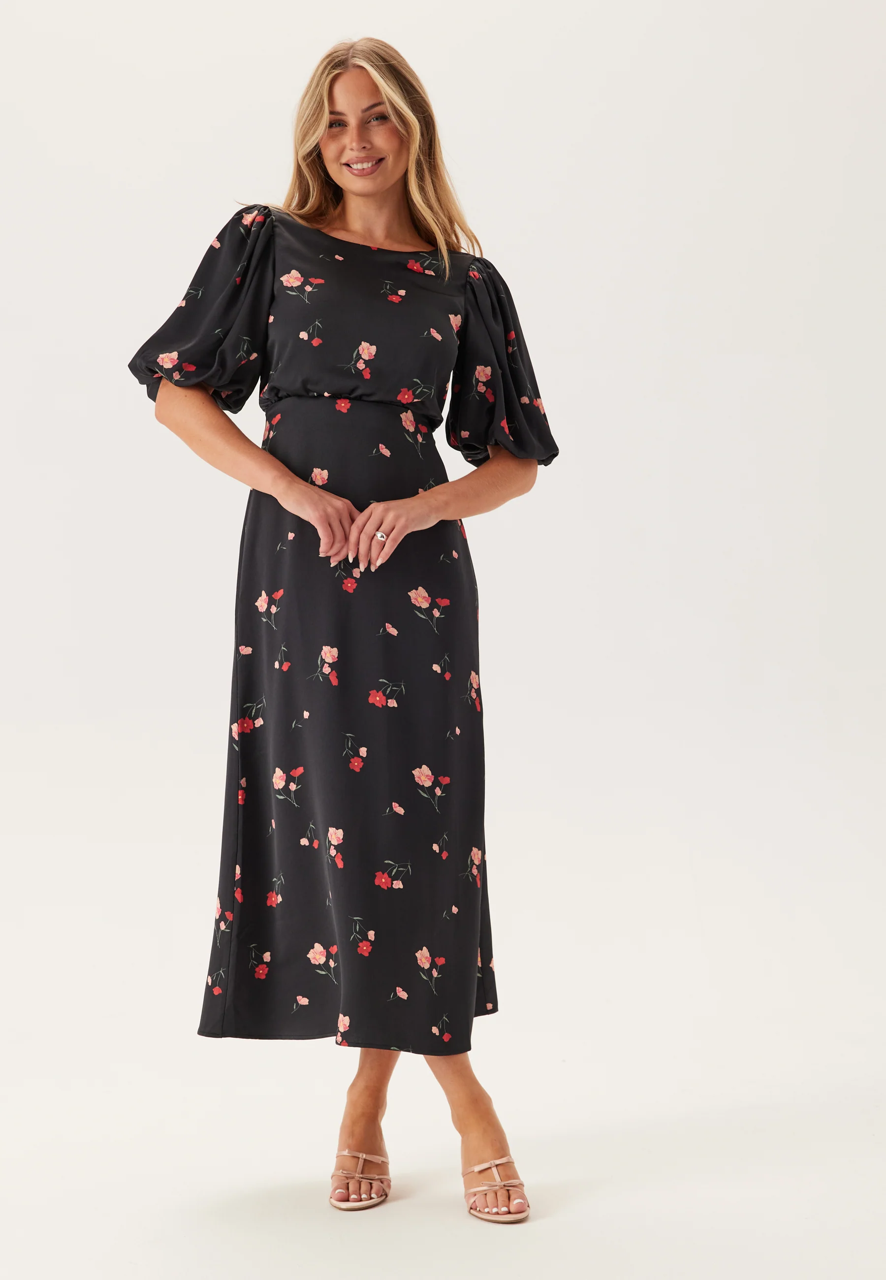Puff Sleeve Ankle Dress - Image 3
