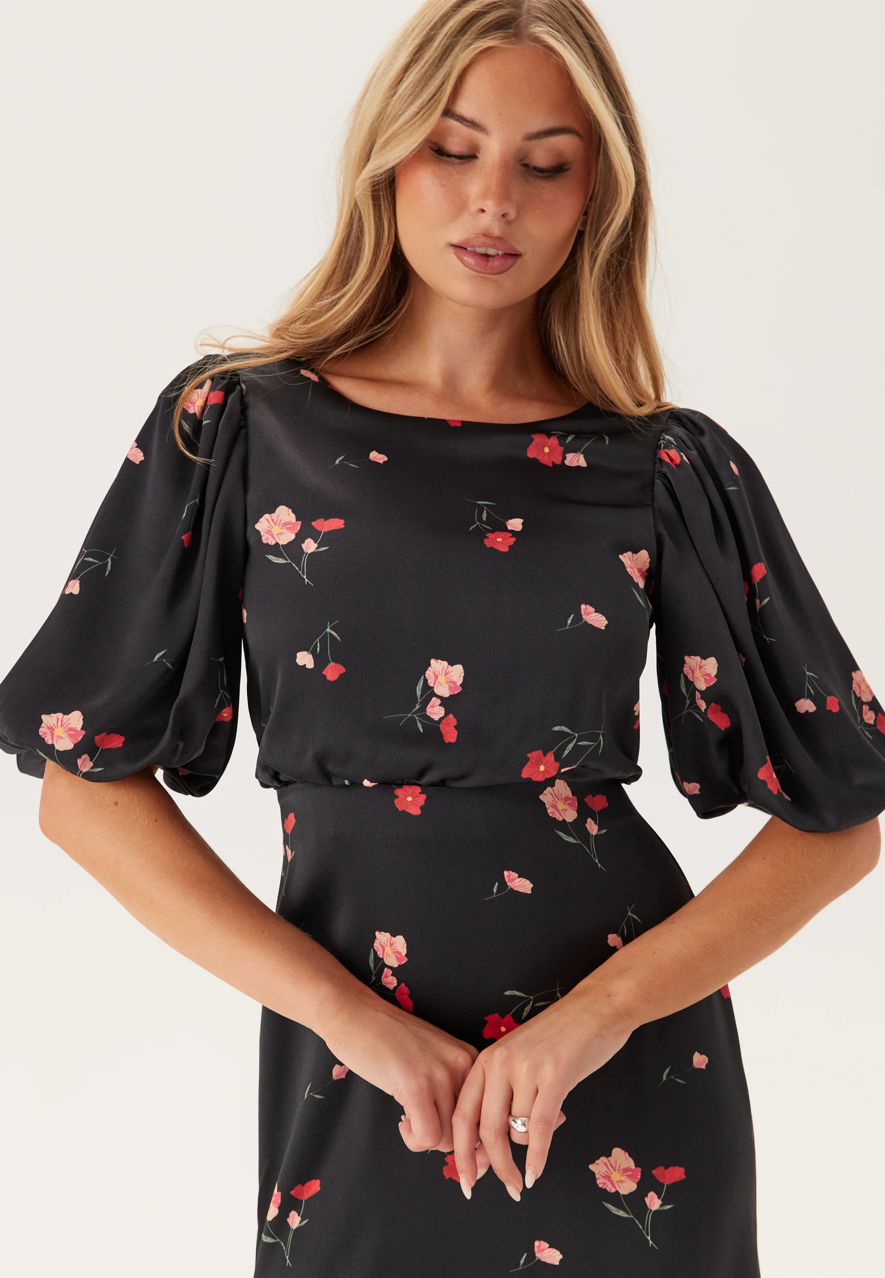 Puff Sleeve Ankle Dress - Image 5