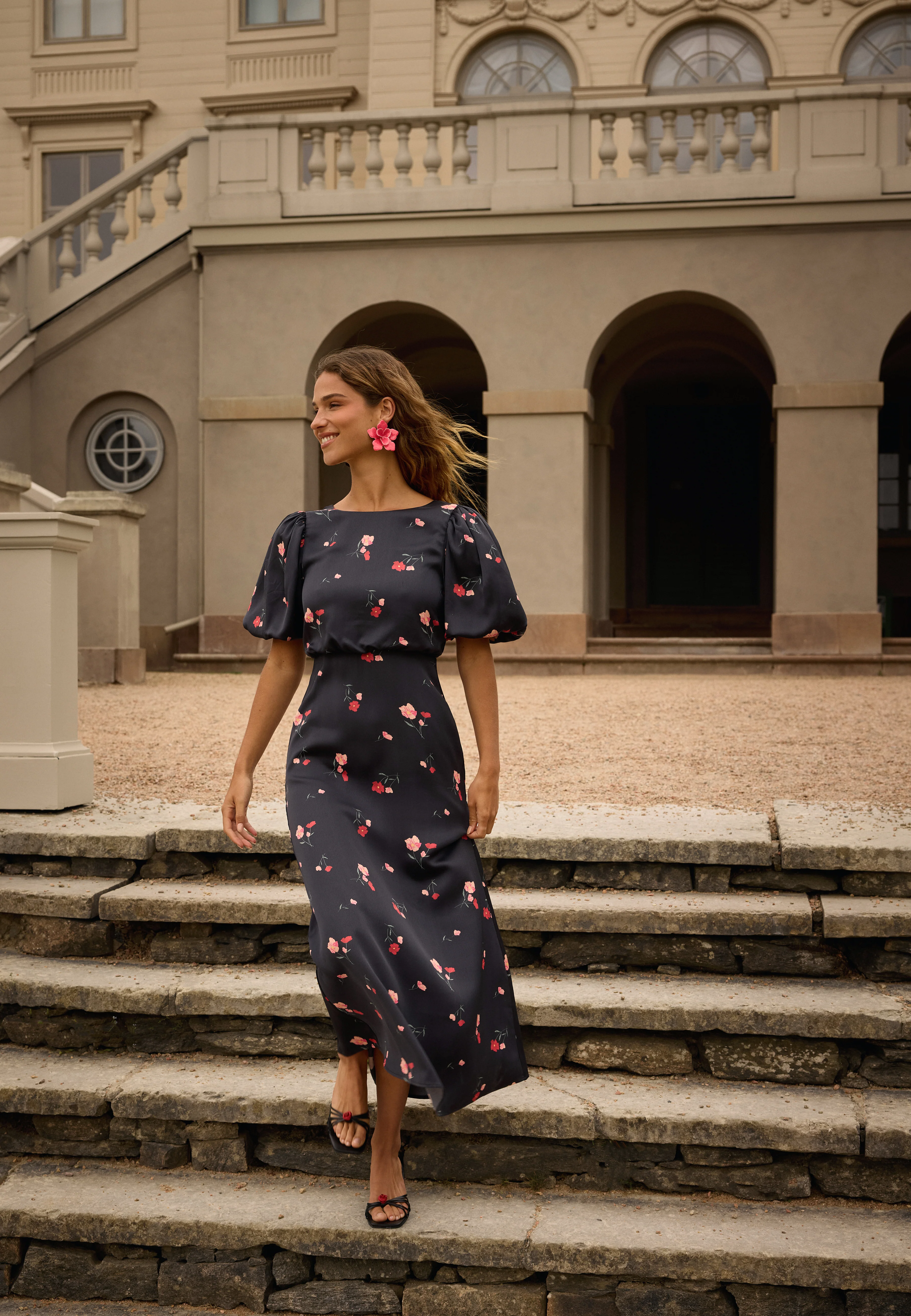 Puff Sleeve Ankle Dress - Image 8