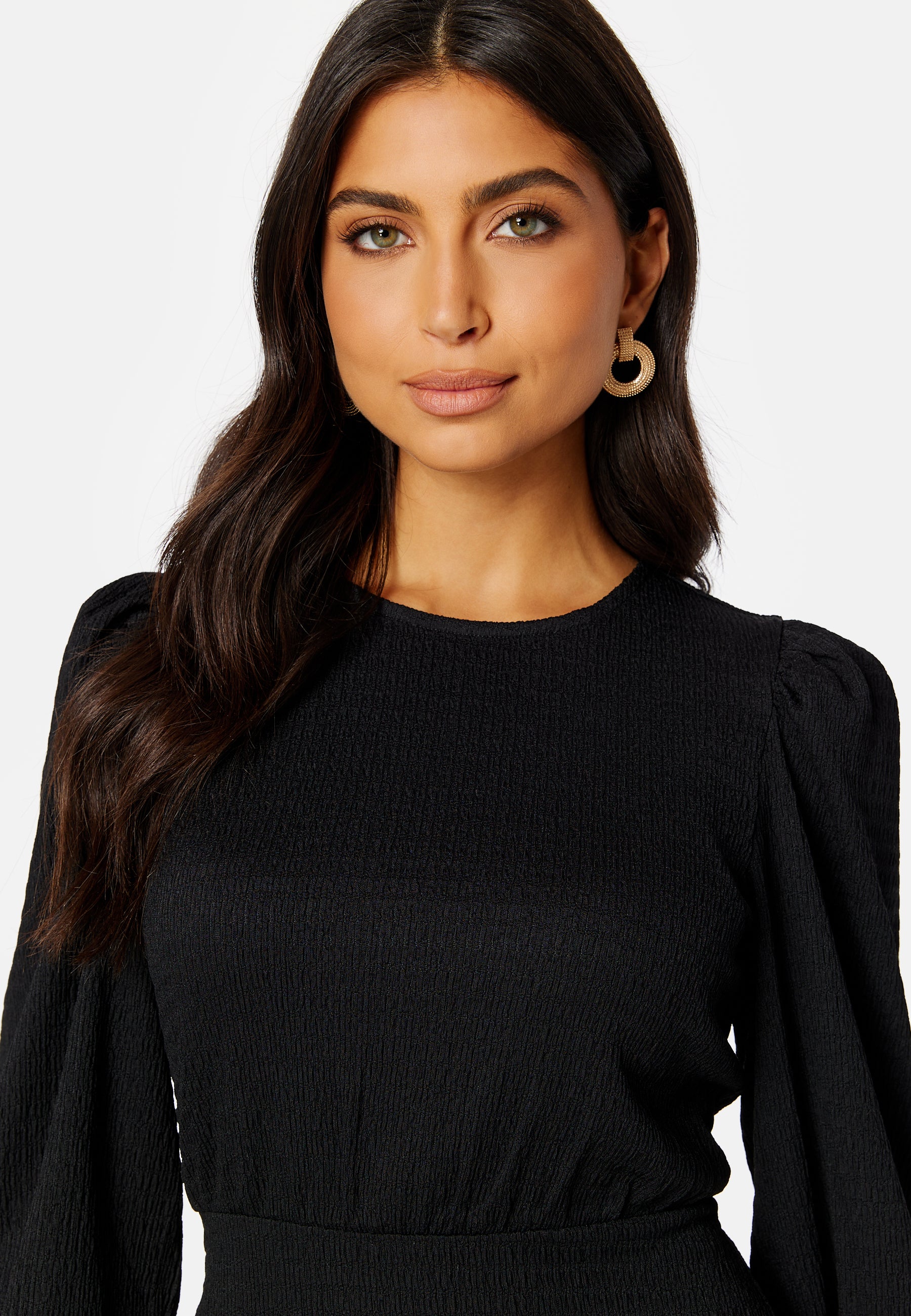 Puff Sleeve Flounce Dress - Image 4