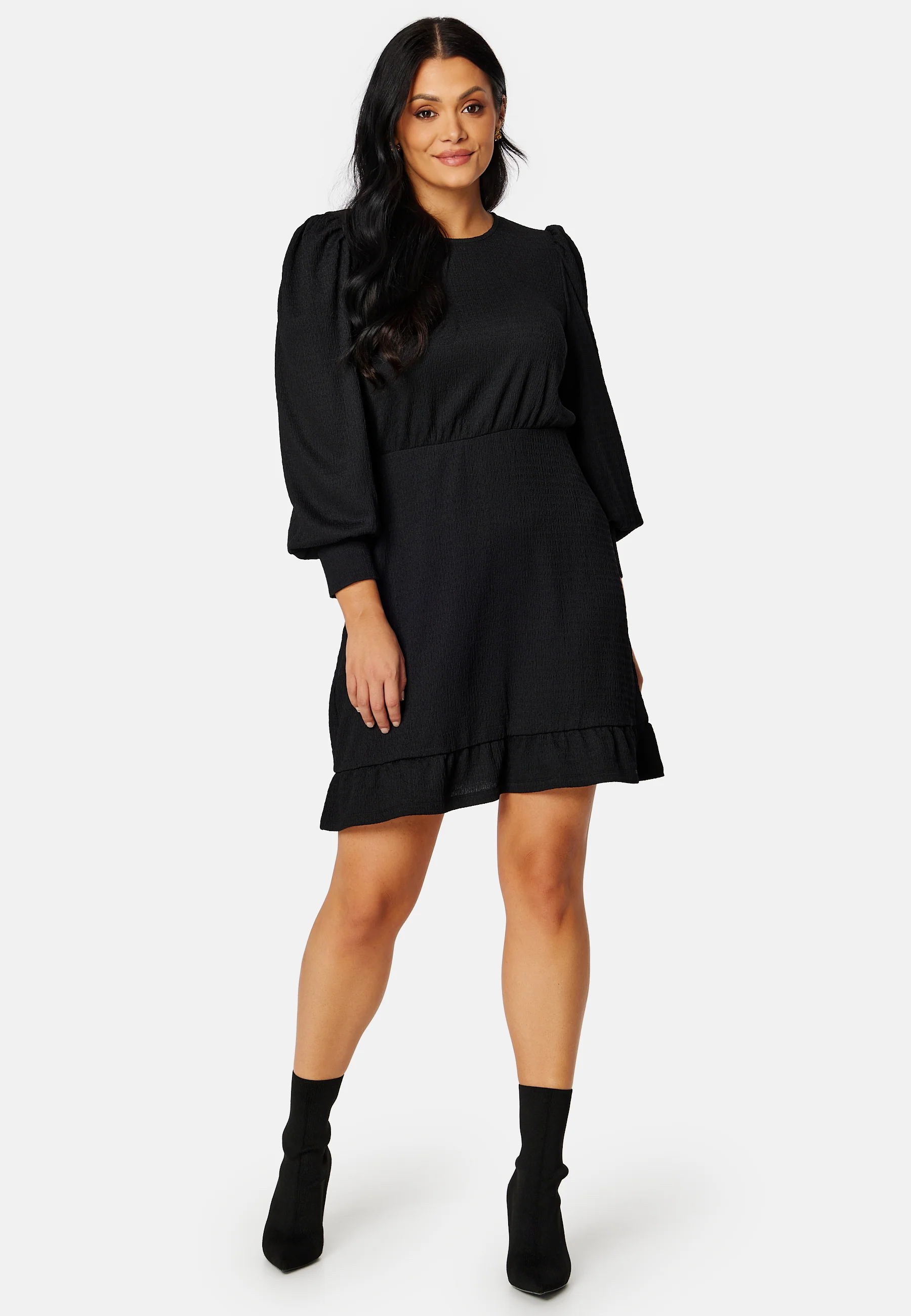 Puff Sleeve Flounce Dress - Image 6