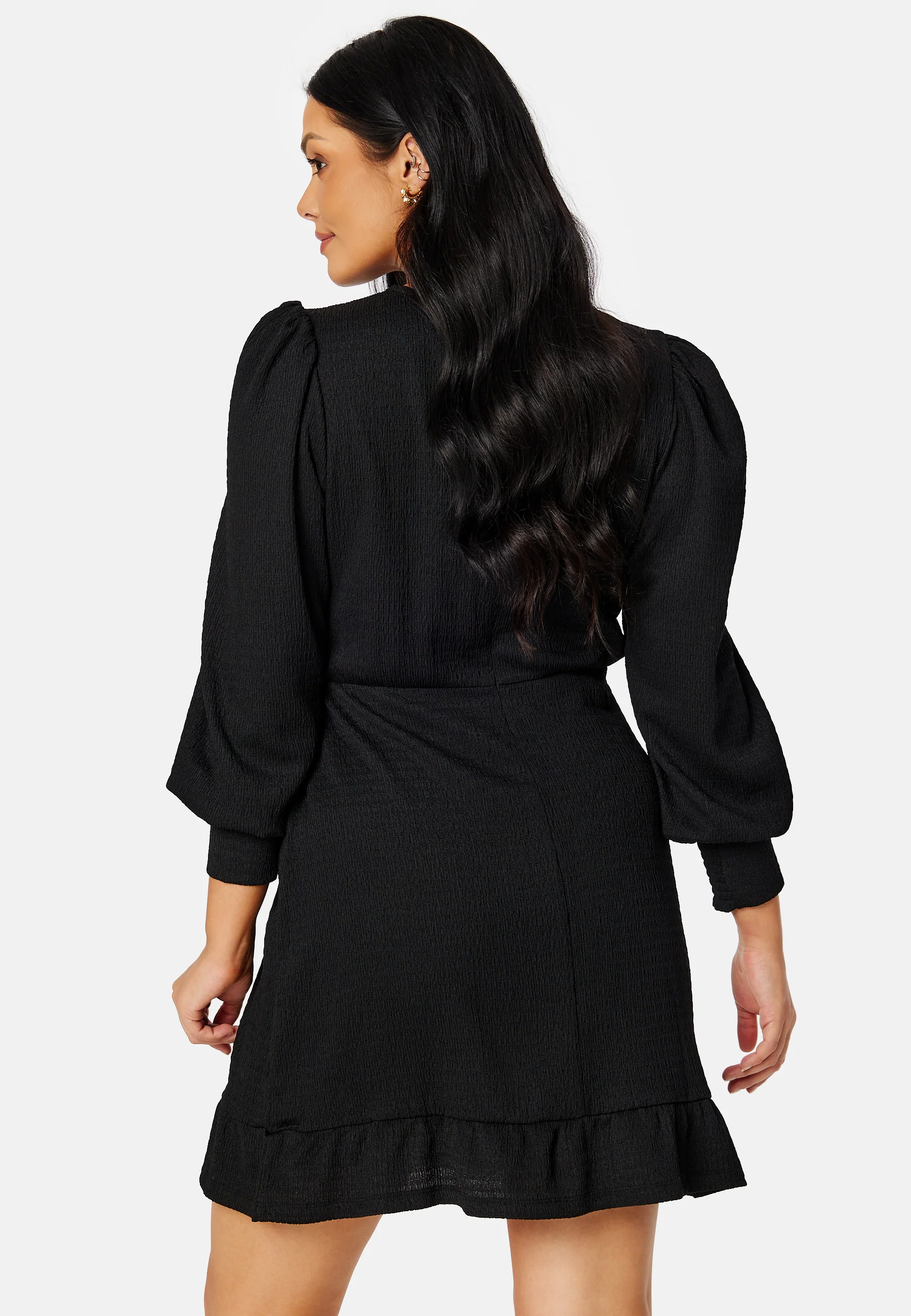 Puff Sleeve Flounce Dress - Image 7