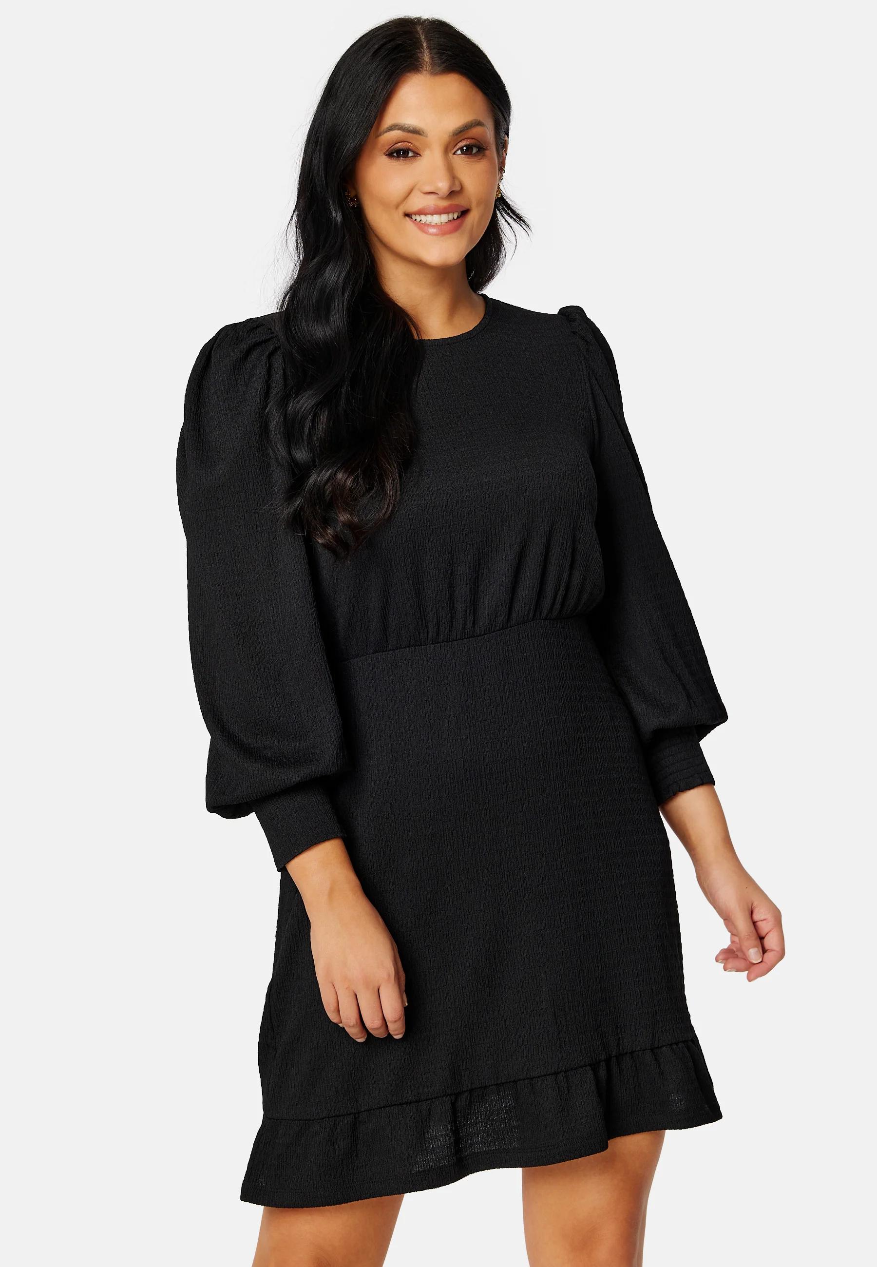 Puff Sleeve Flounce Dress - Image 9