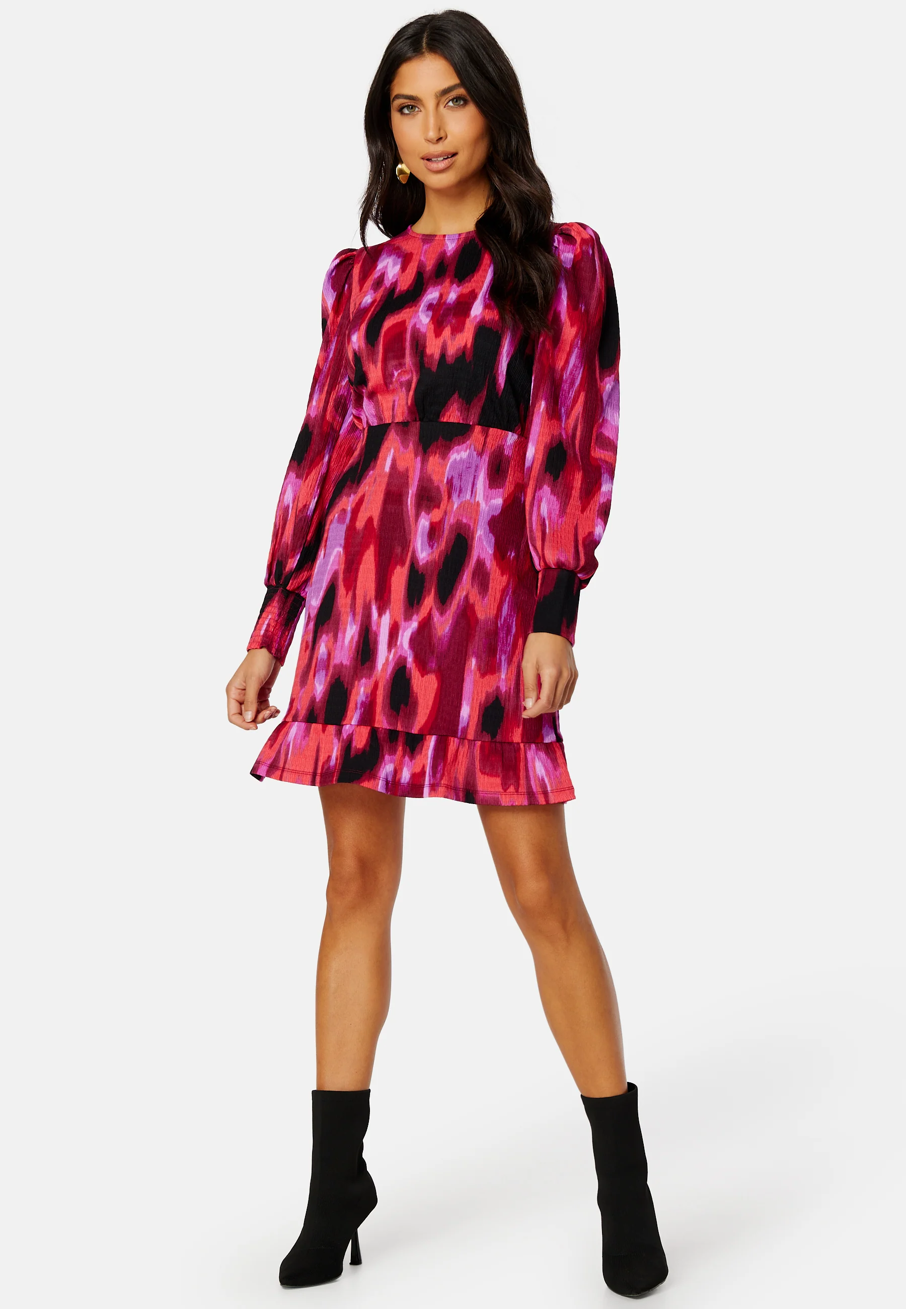 Puff Sleeve Flounce Dress - Image 2