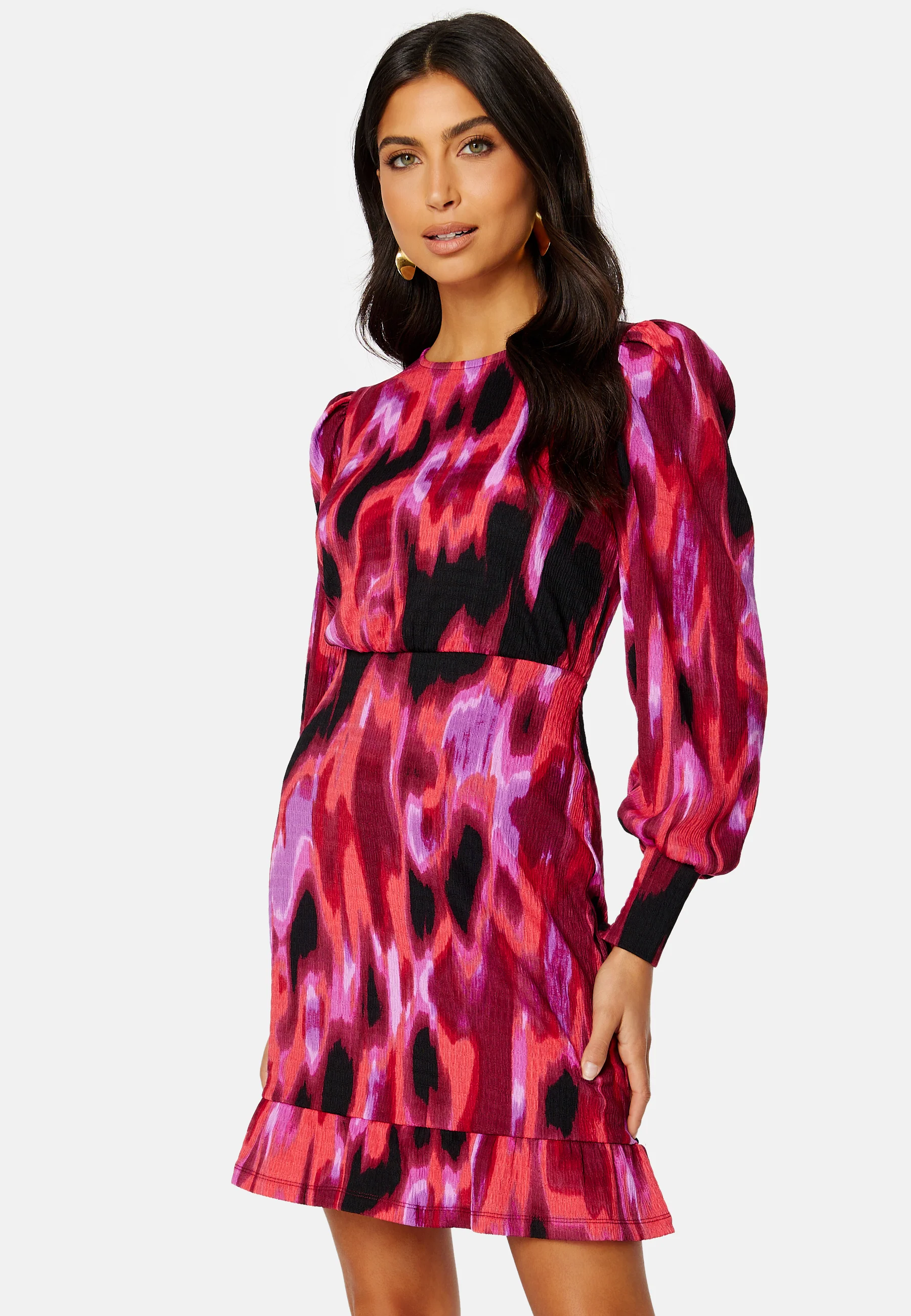 Puff Sleeve Flounce Dress - Image 6