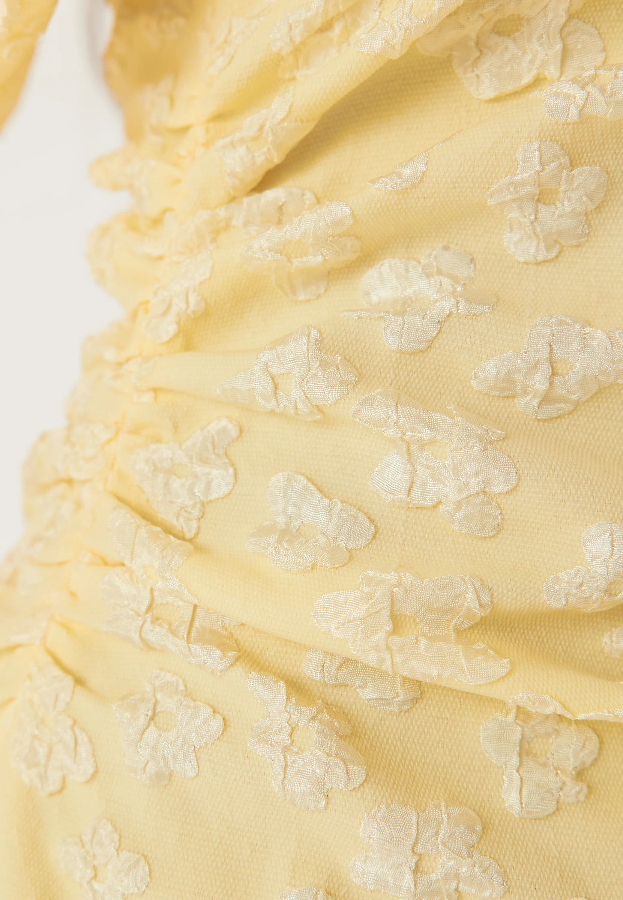 Puff Sleeve Jacquard Midi Dress - Image 7