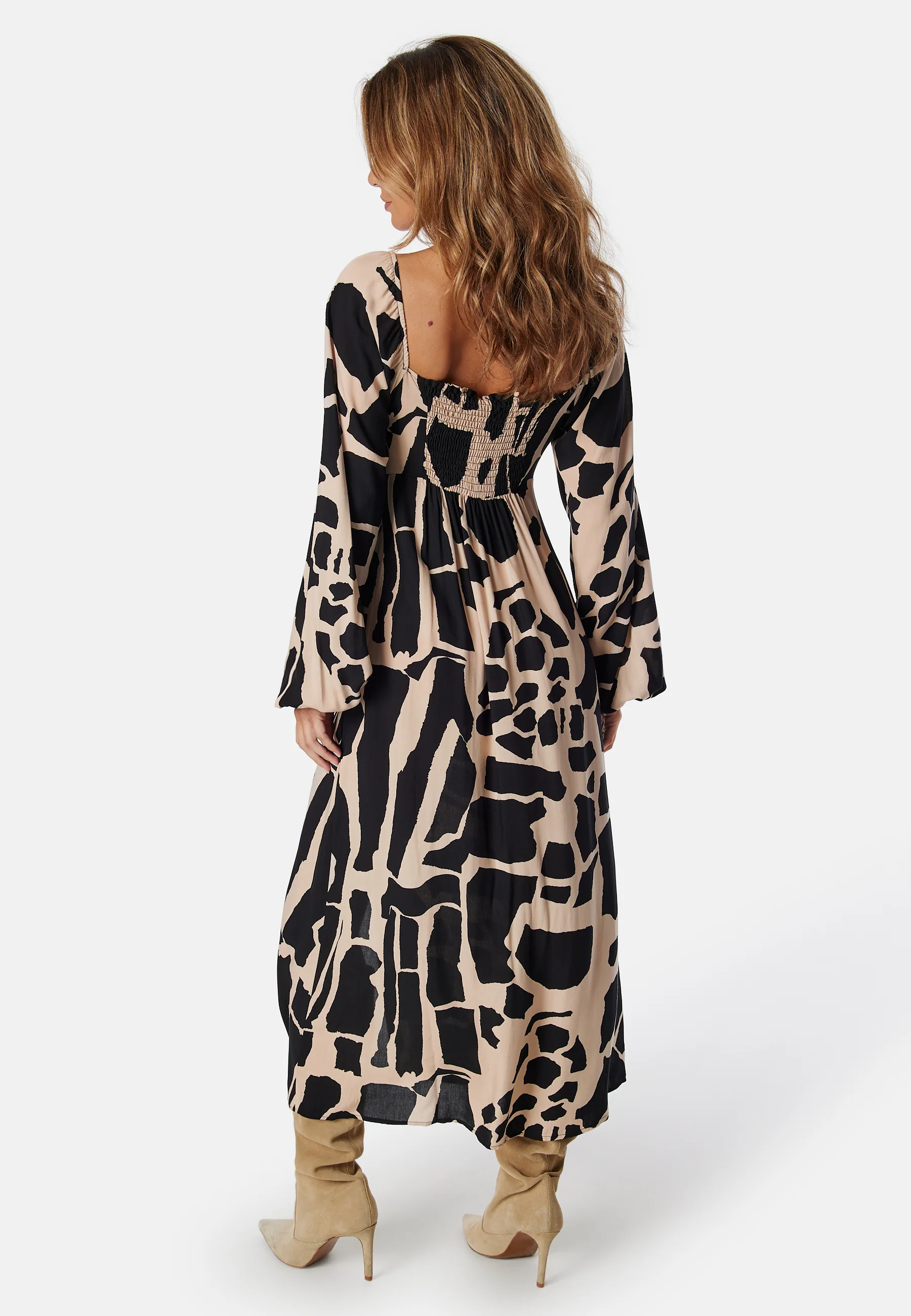 Puff Sleeve Midi Dress - Image 5