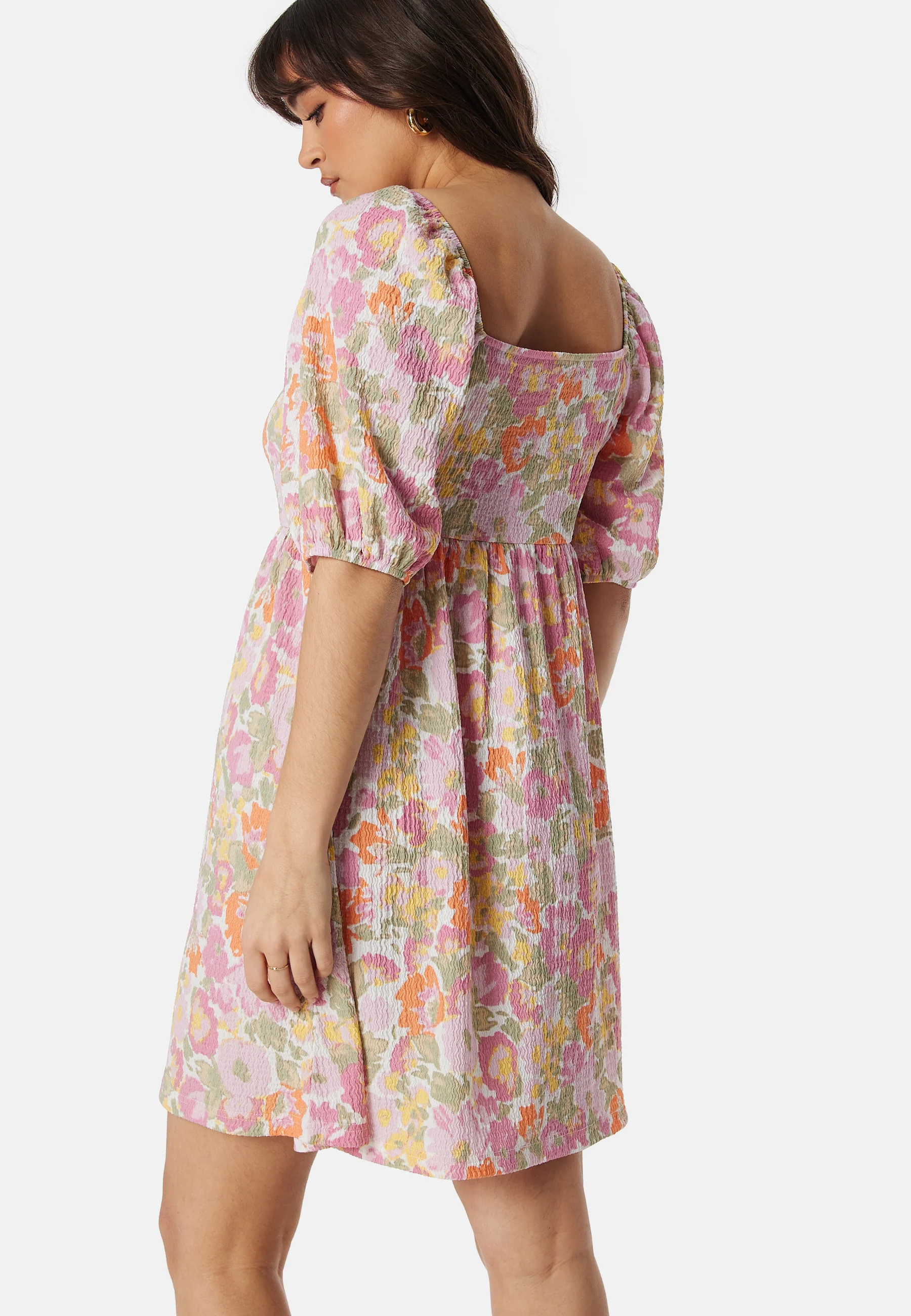 Puff Sleeve Short Dress - Image 3