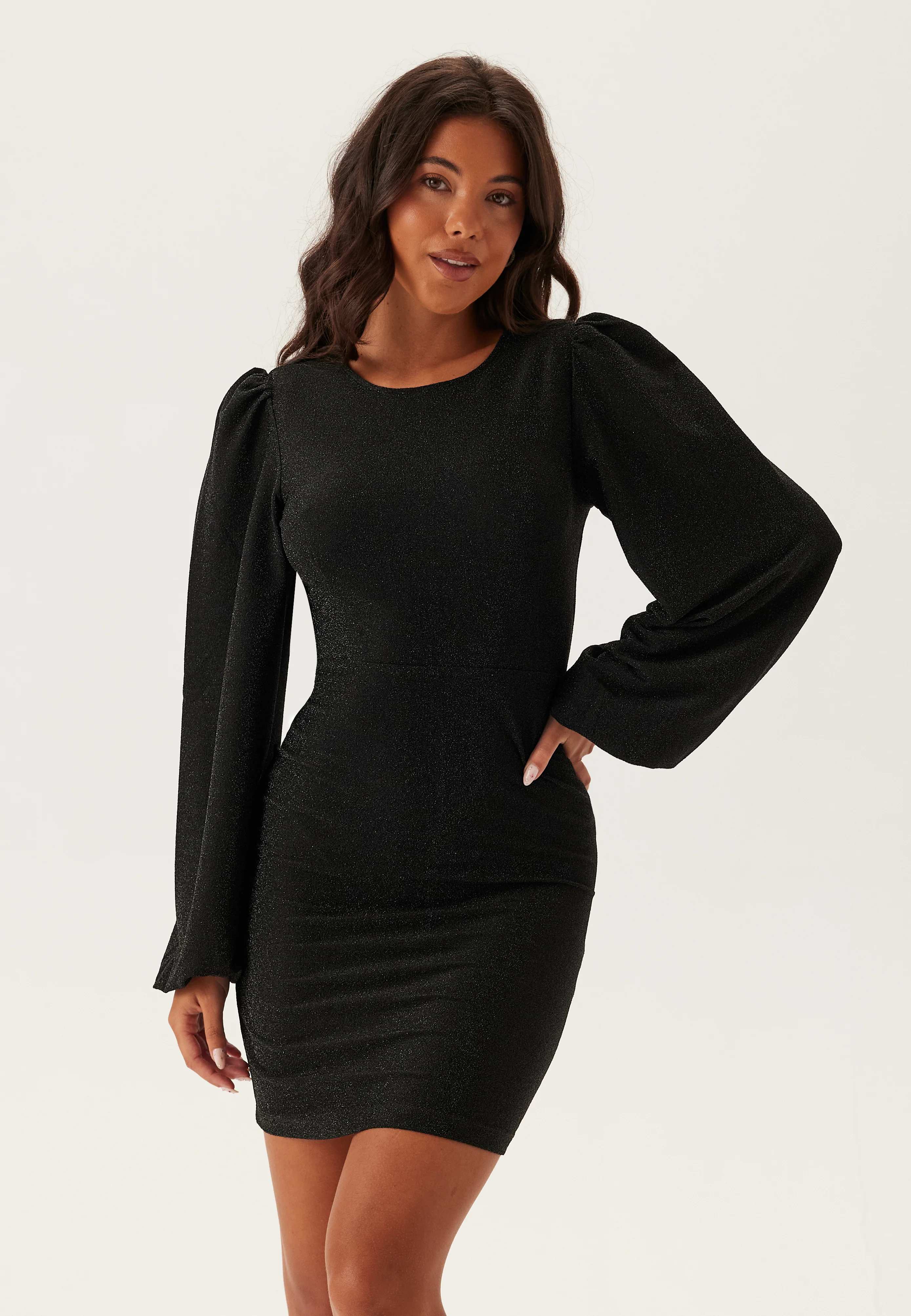 Puff Sleeve Sparkling Dress - Image 2
