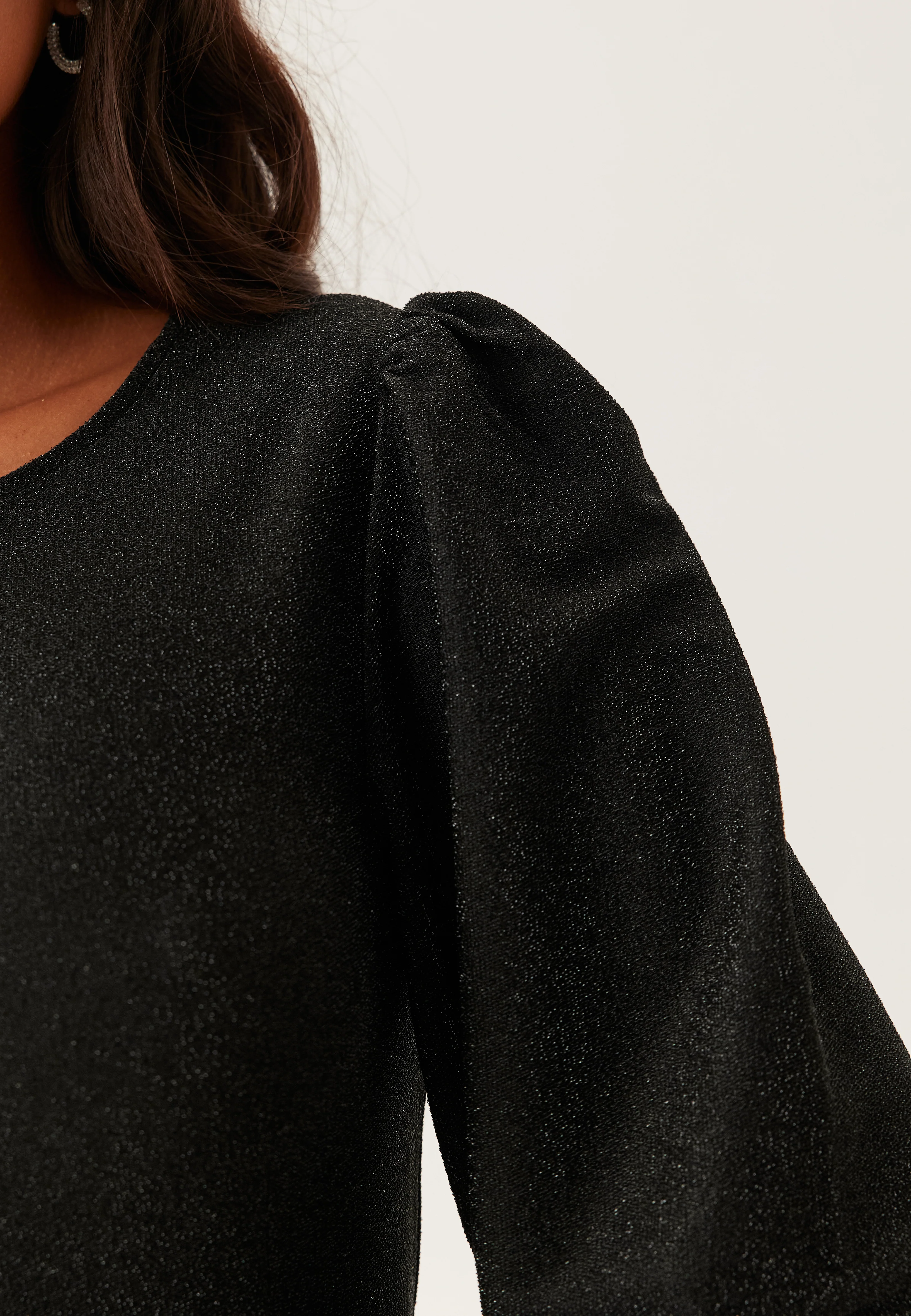 Puff Sleeve Sparkling Dress - Image 5