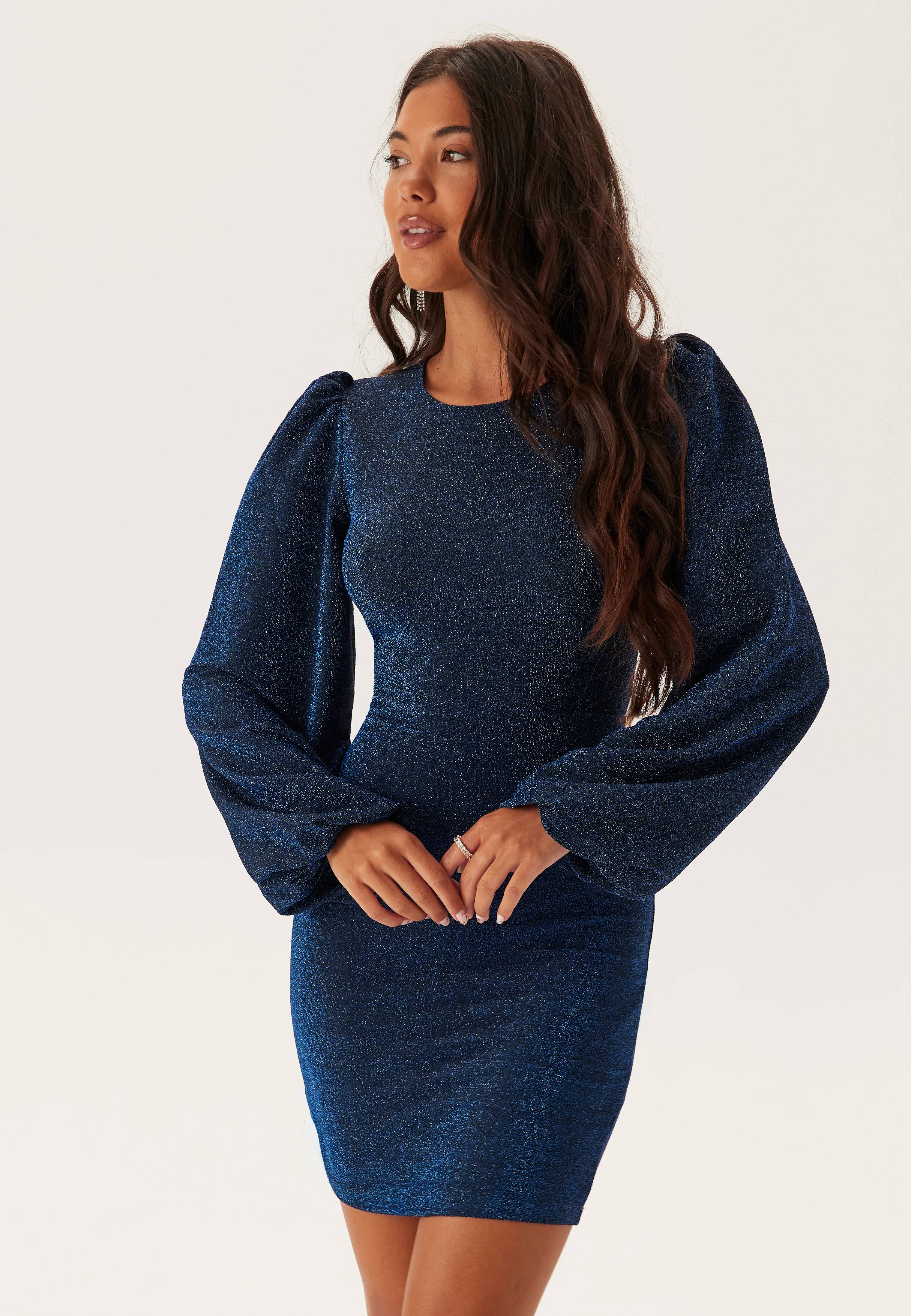 Puff Sleeve Sparkling Dress - Image 2
