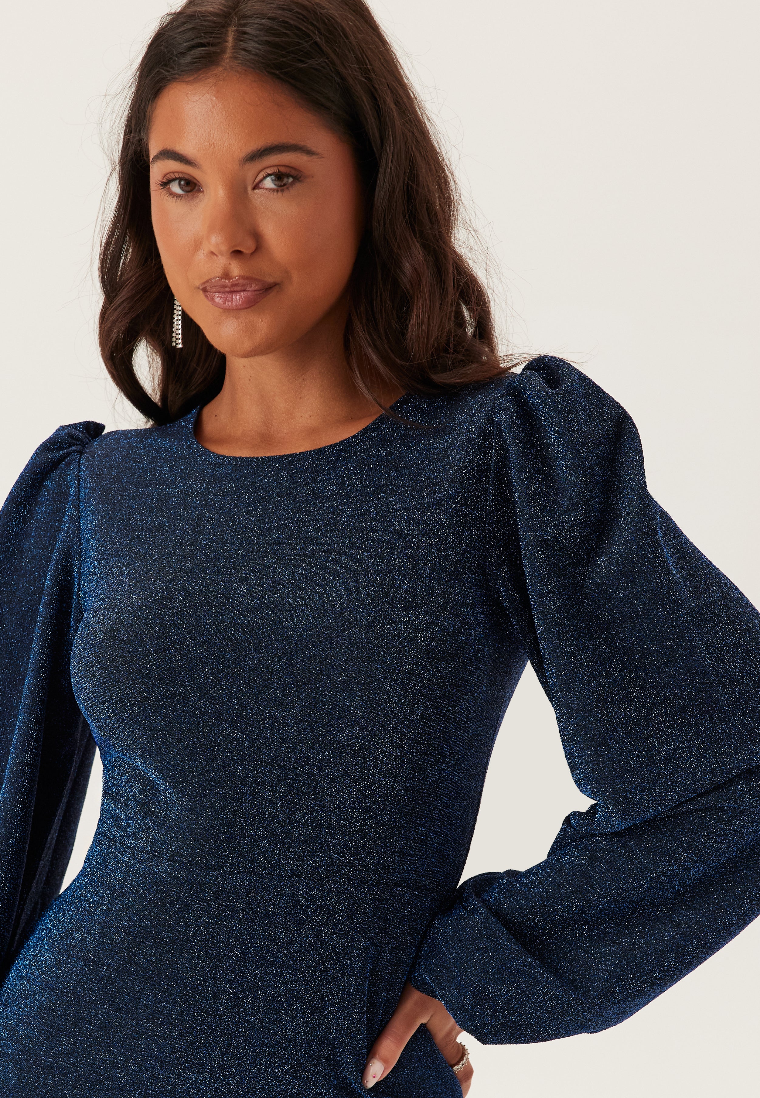 Puff Sleeve Sparkling Dress - Image 4