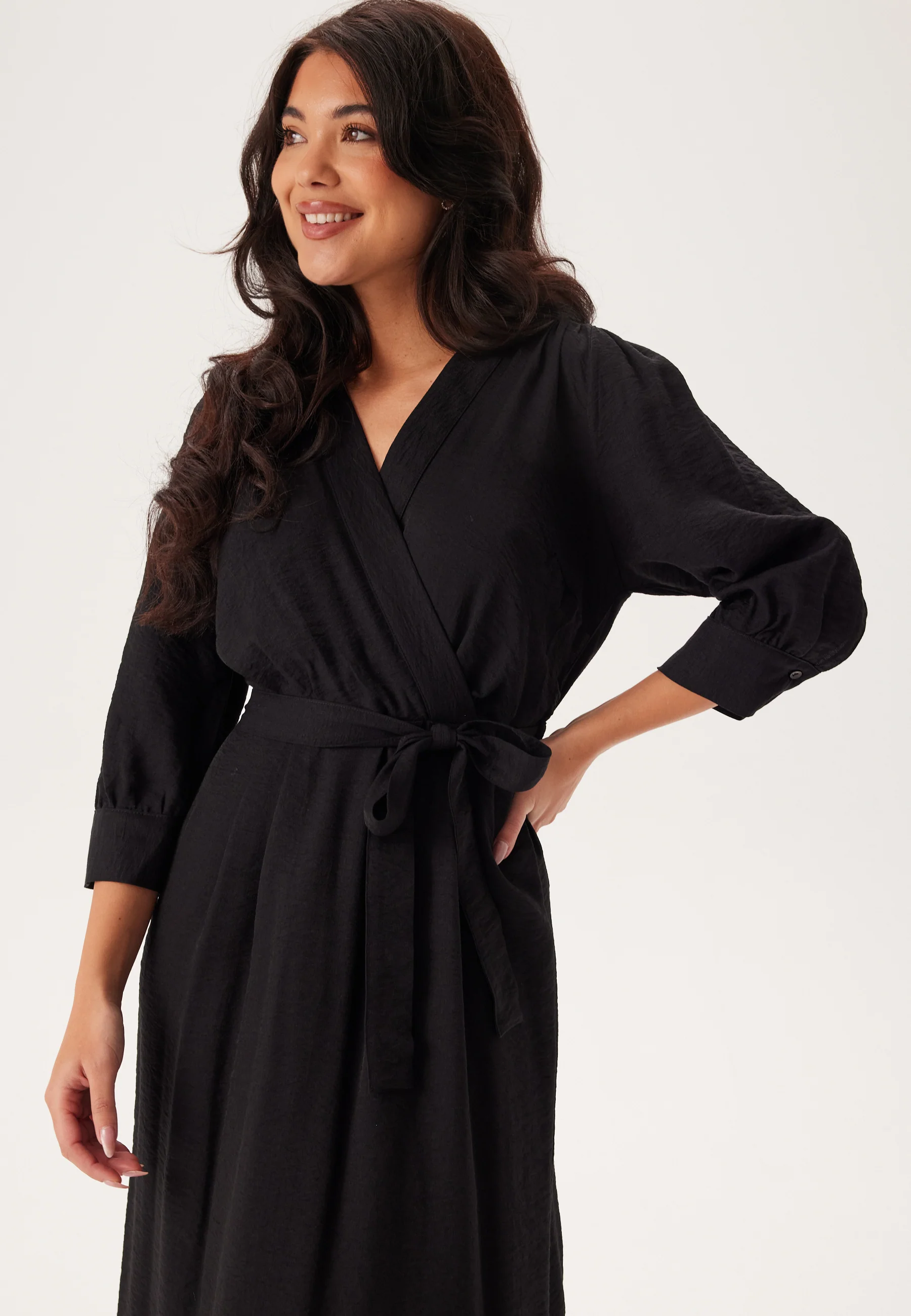 Puff Sleeve Structured Dress - Image 3