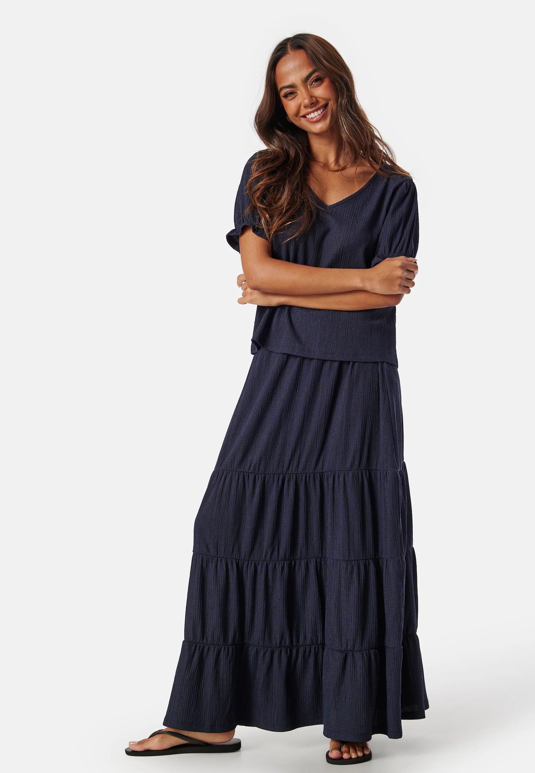Puff Sleeve V-neck Top - Image 4