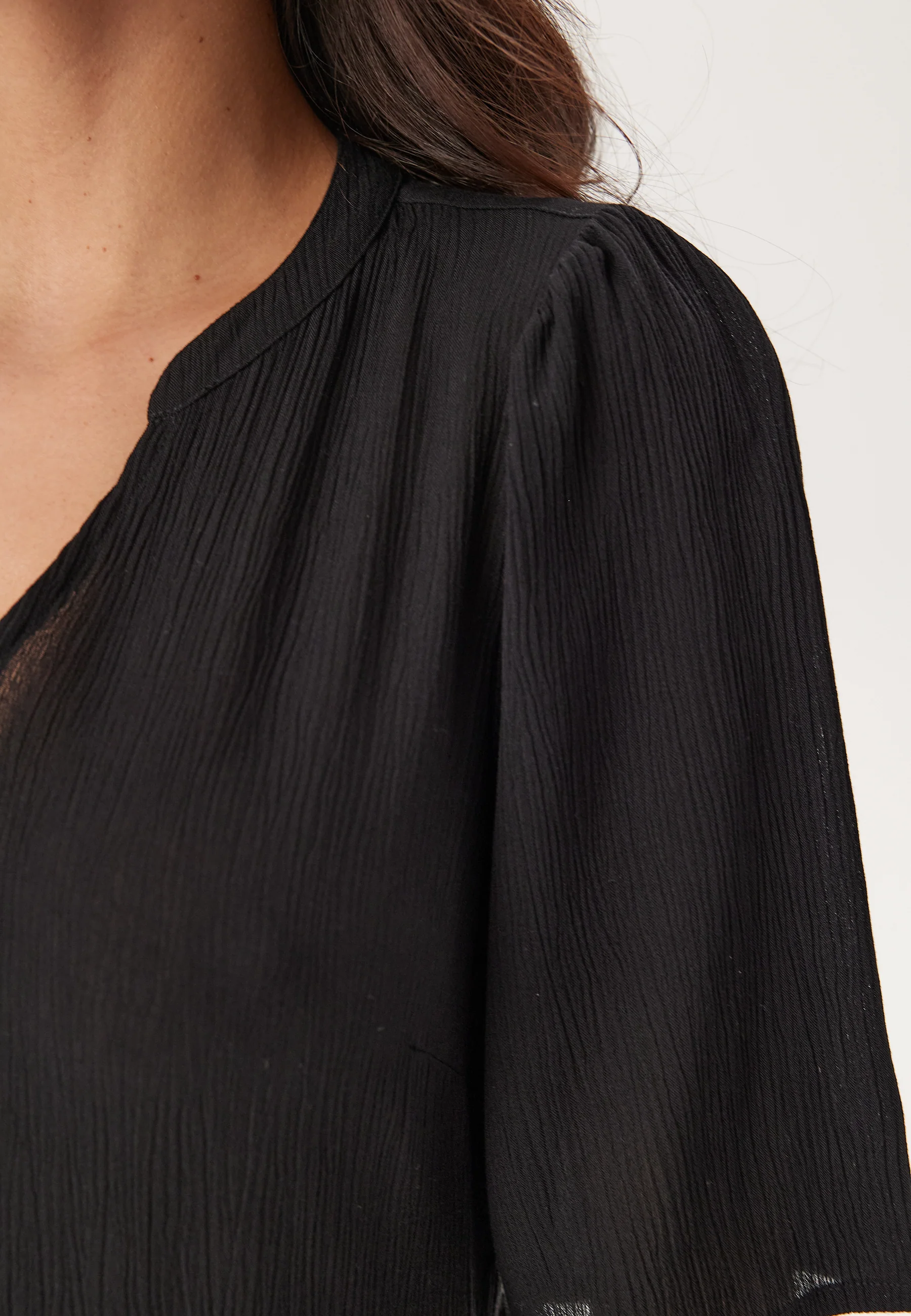 Puff Sleeve Viscose Dress - Image 5