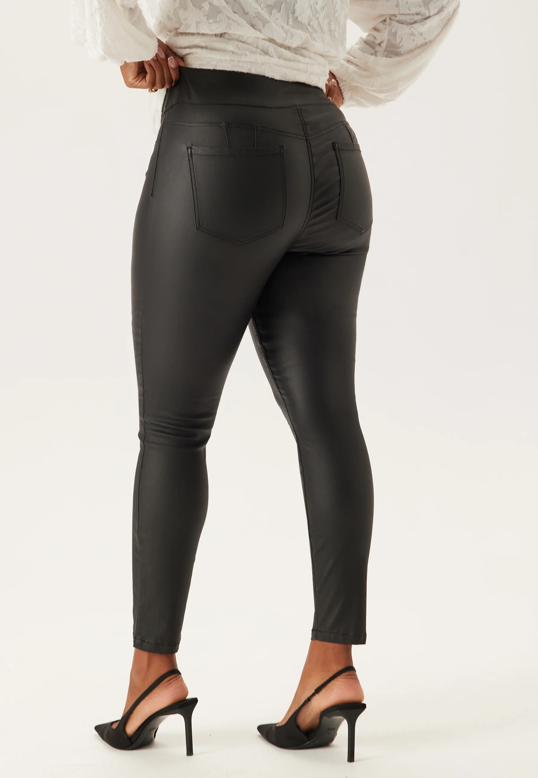 Push-up Coated Slim Trousers - Image 8