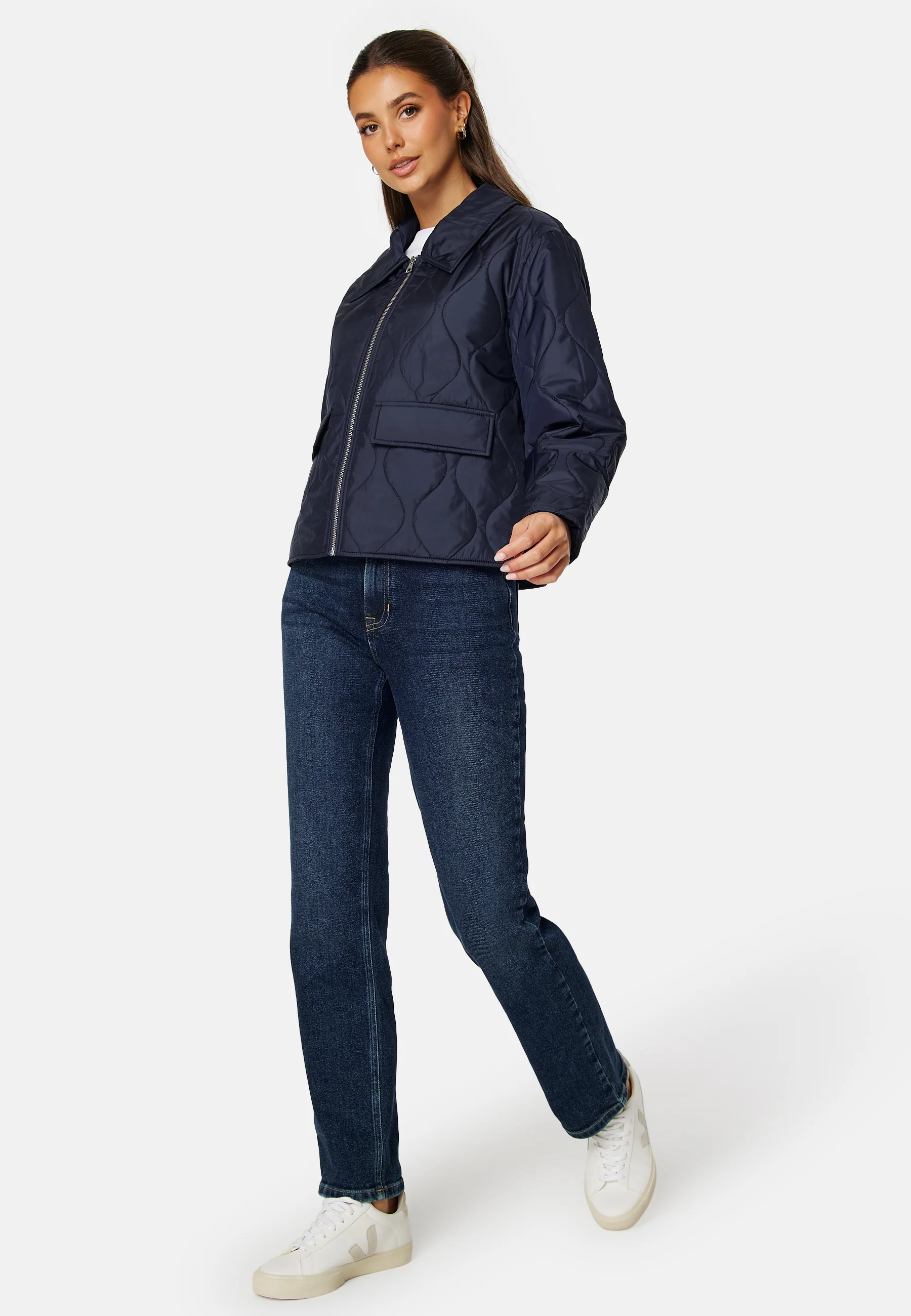 Quilted Collored Jacket - Image 6