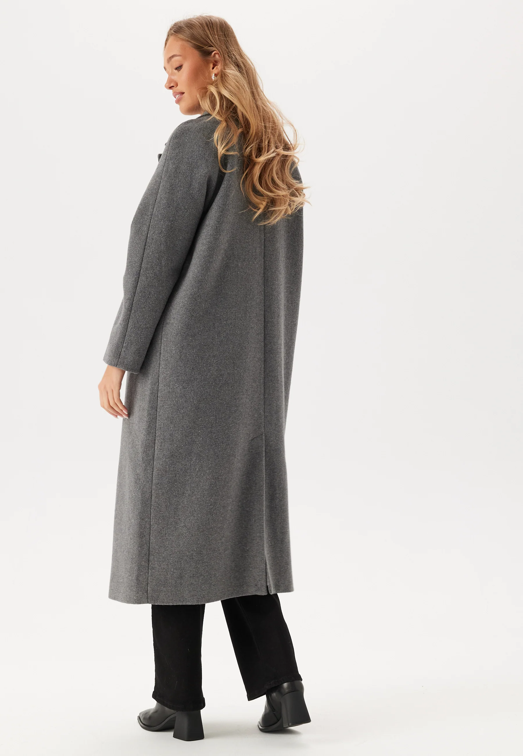 Raglan Sleeve Wool Blend Coat - Image 4