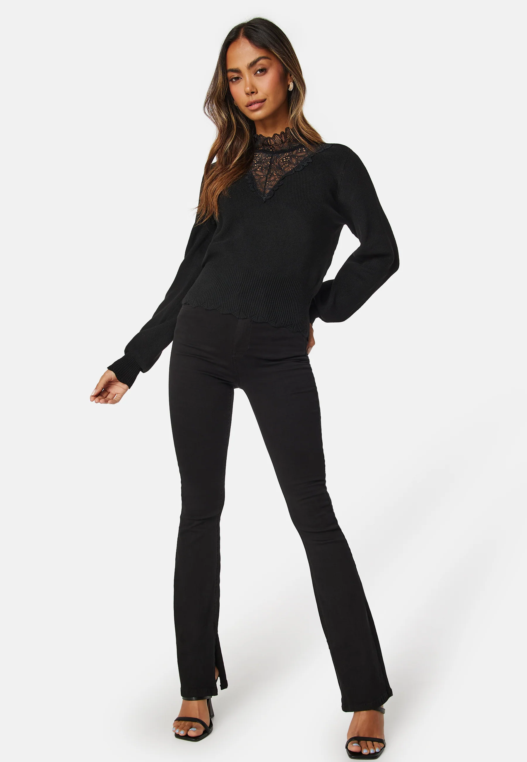 Rebecca LS Mix Highneck Knit - Image 3