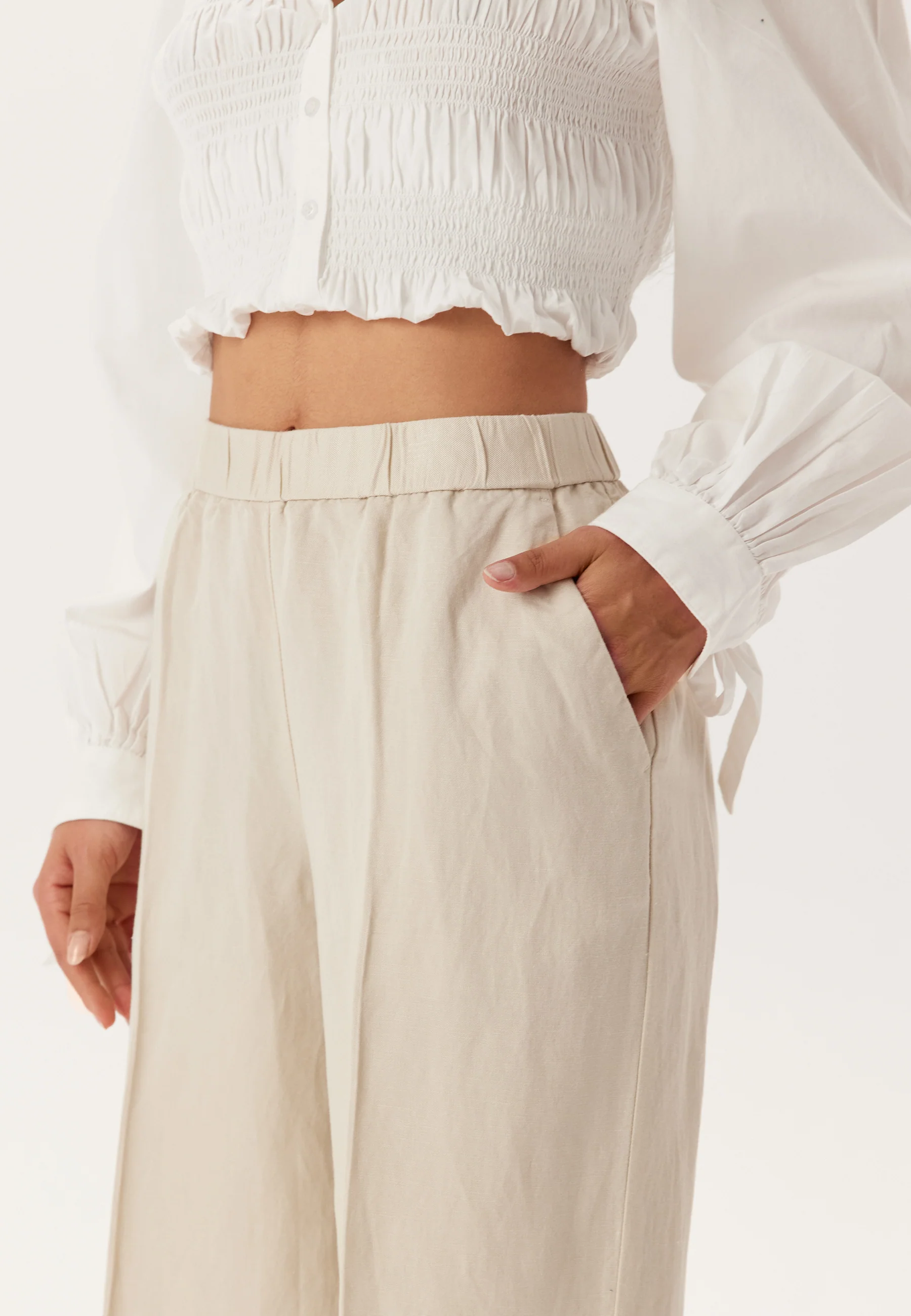 Rel Linen Blend Pull On Pants - Image 3