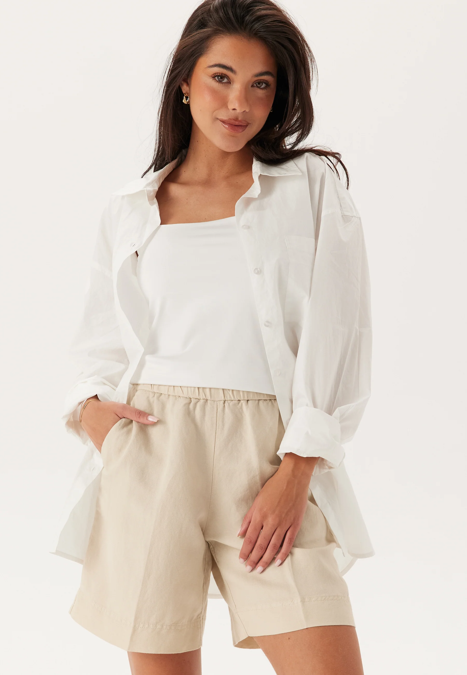 Rel Linen Blend Pull On Shorts