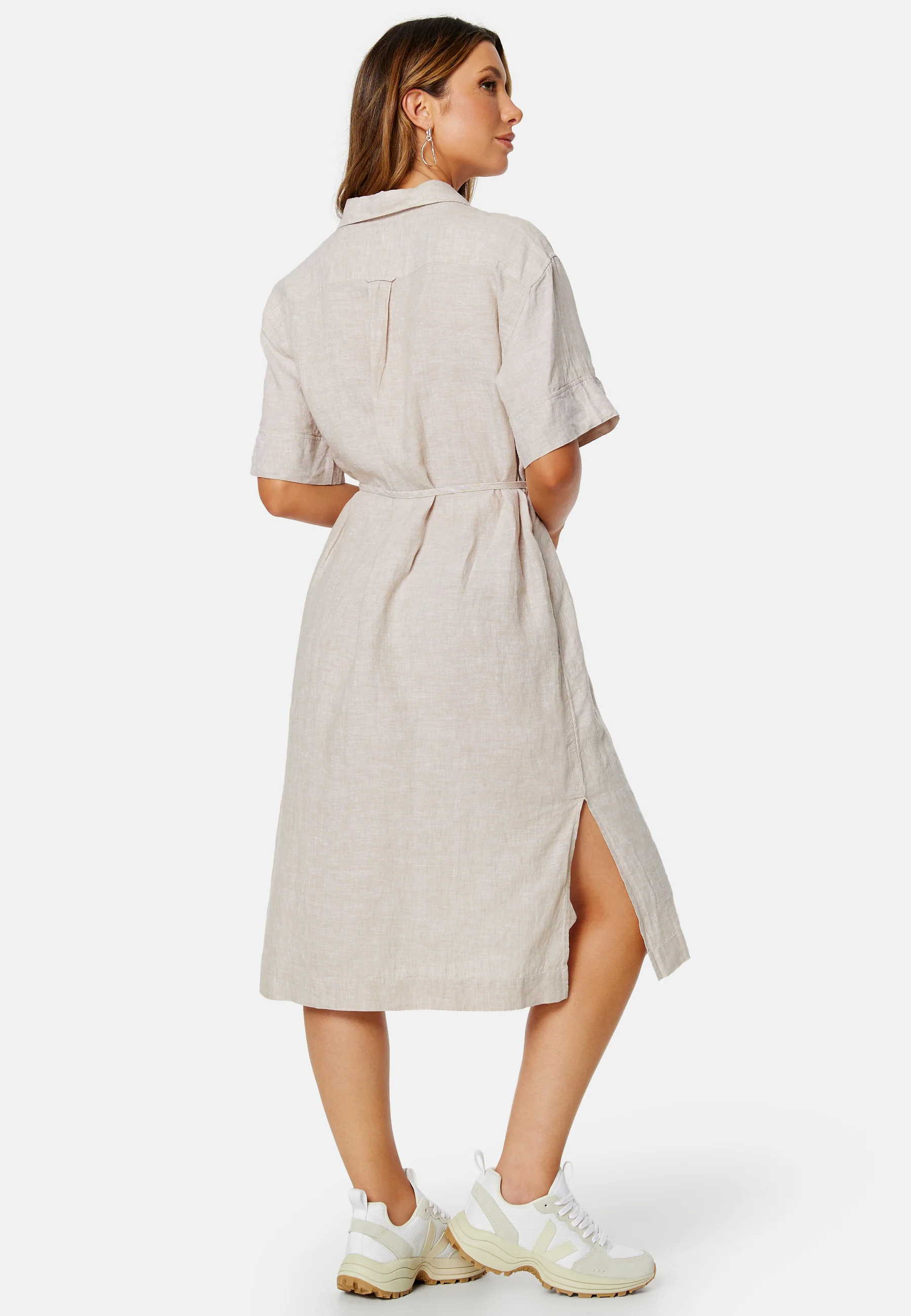Relaxed Linen Shirt Dress - Image 3