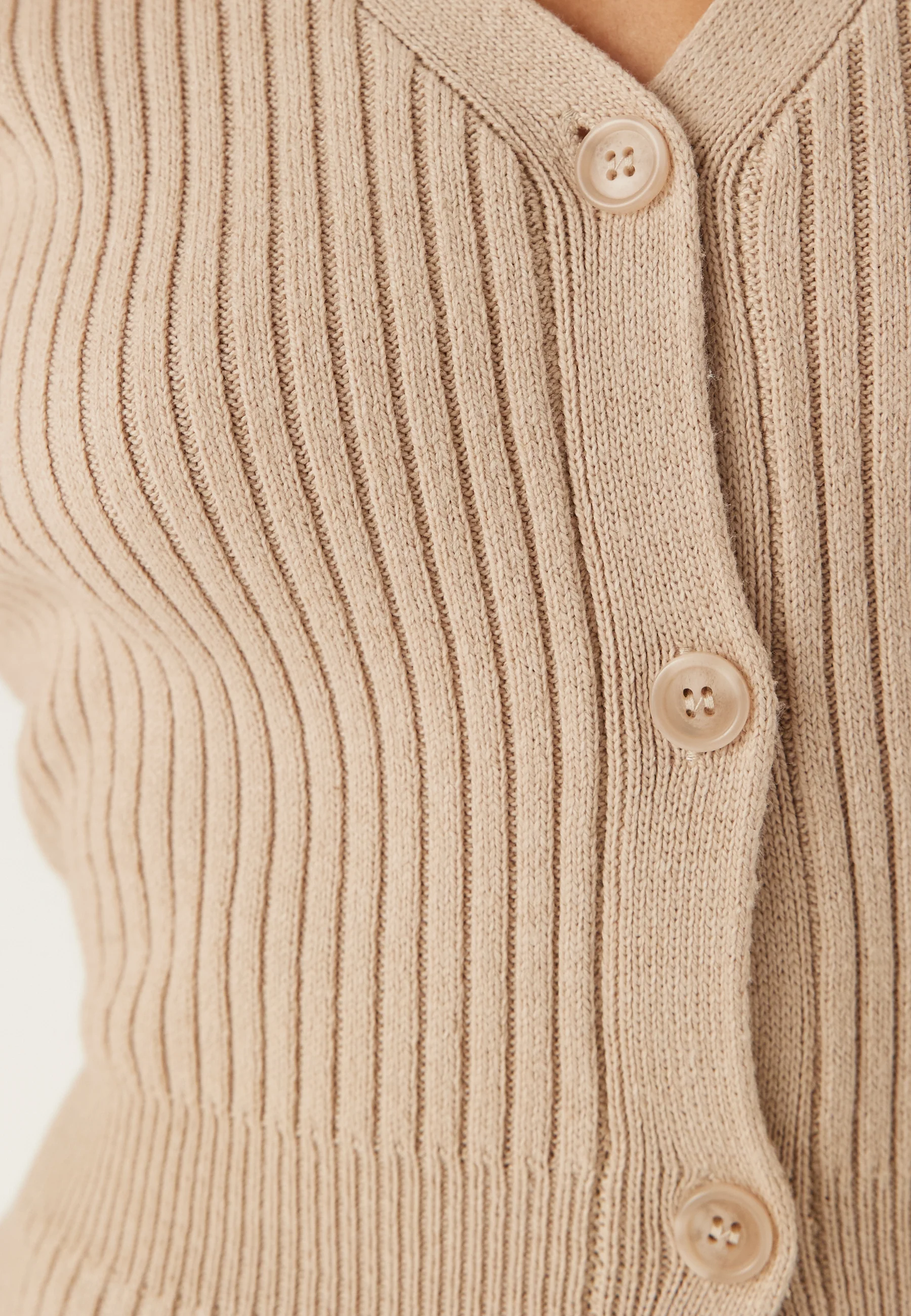 Rib Knitted Cardigan Dress - Image 4