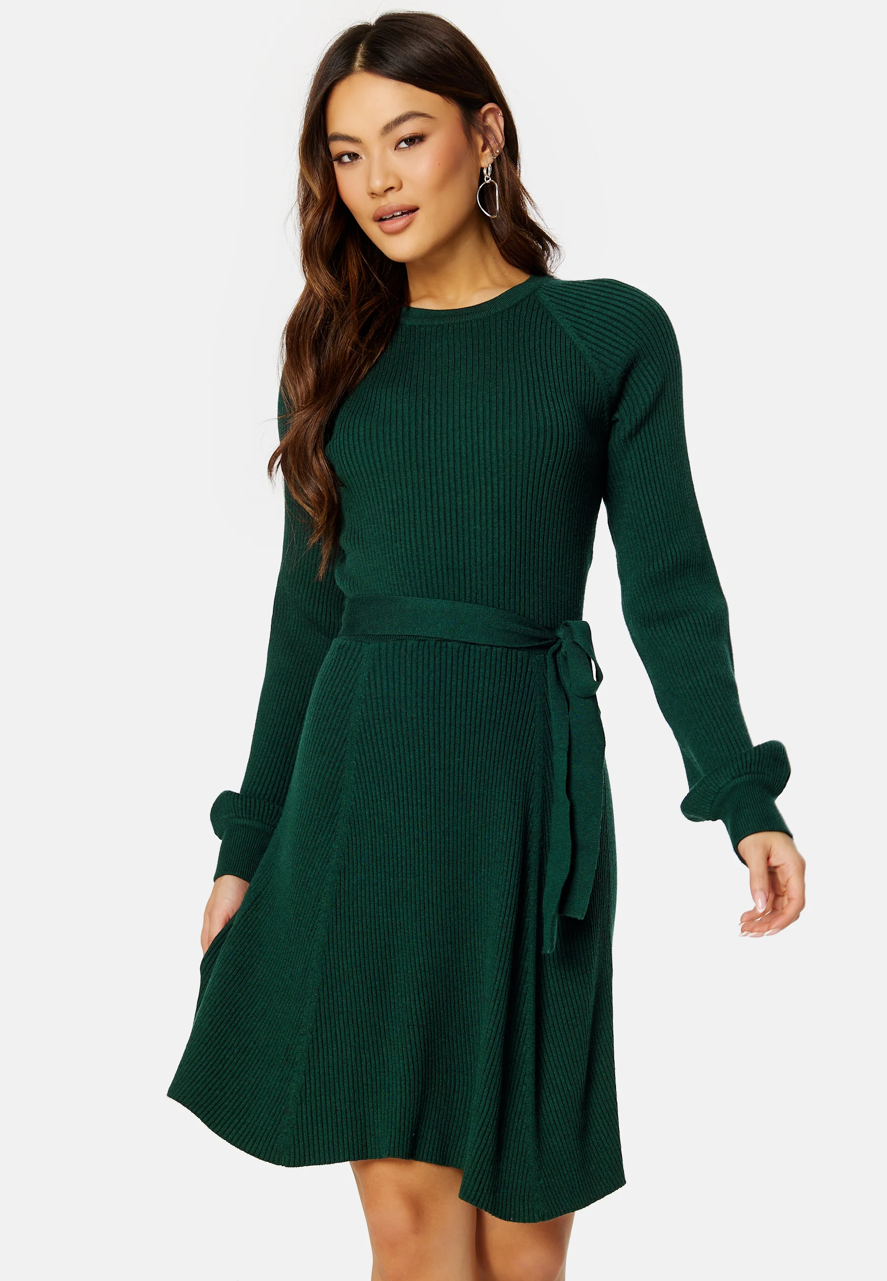 Rib Knitted Skater Dress - Image 6