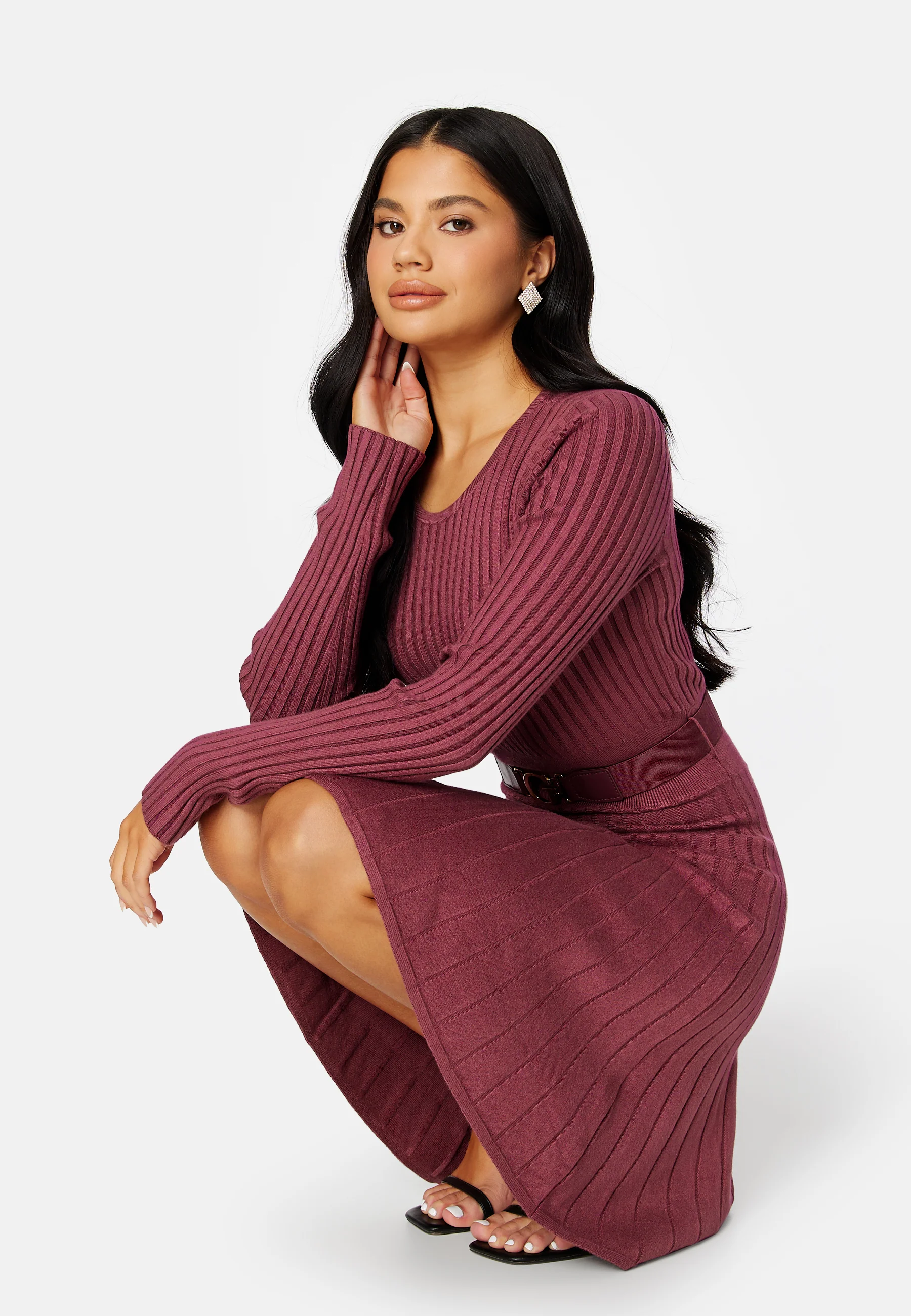 Rib Pleated Paige Dress