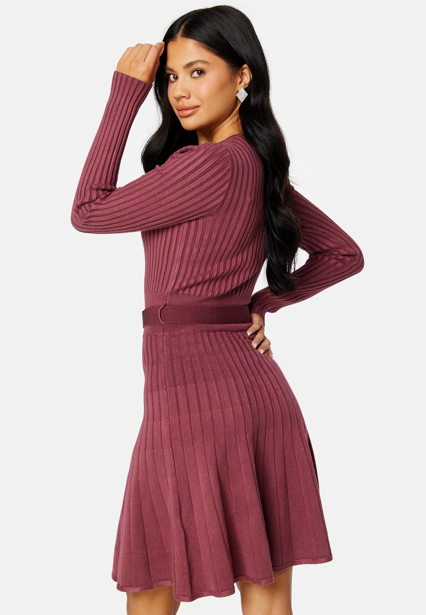 Rib Pleated Paige Dress - Image 4