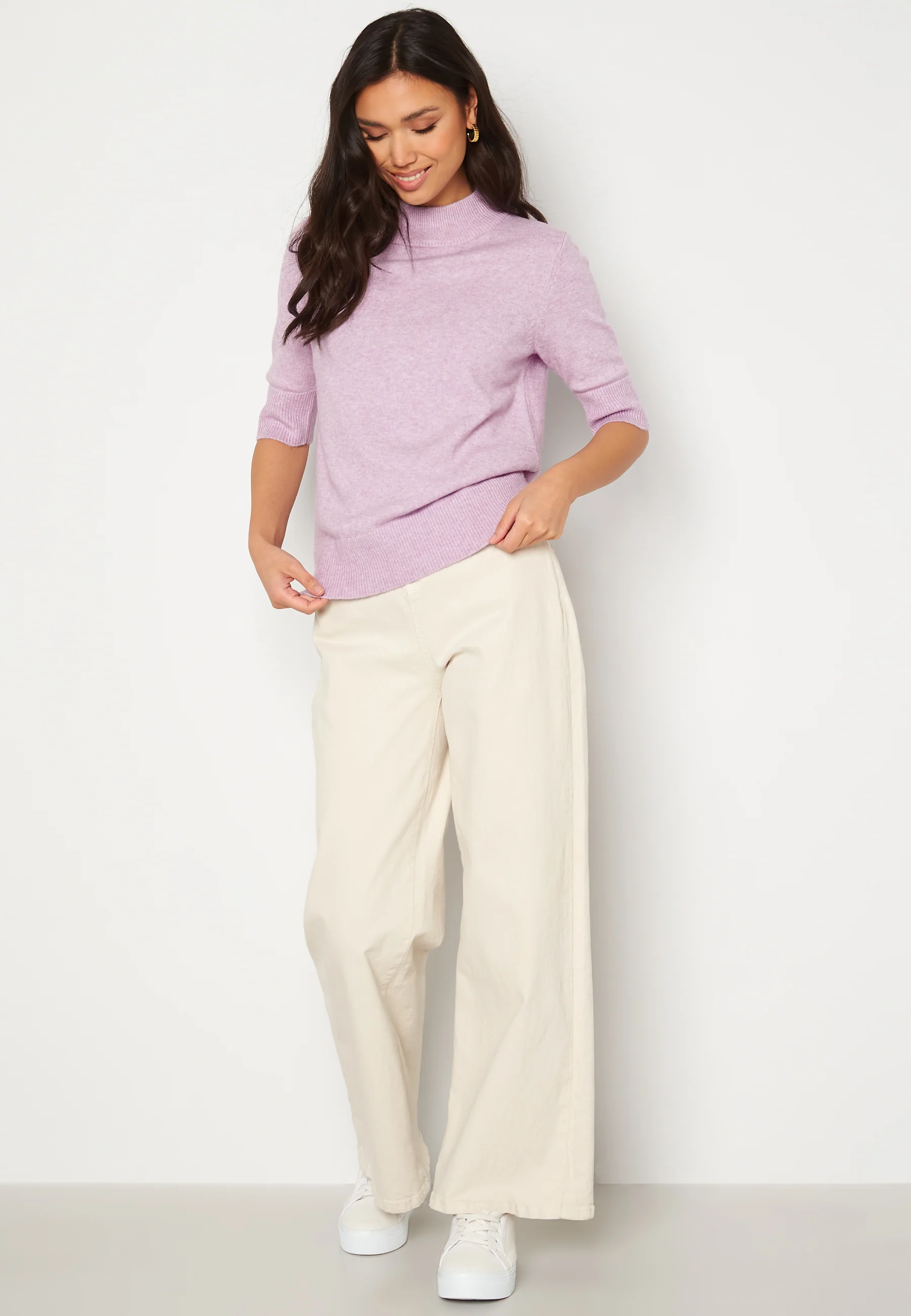Ril Crew Neck 2/4 Knit Top - Image 2