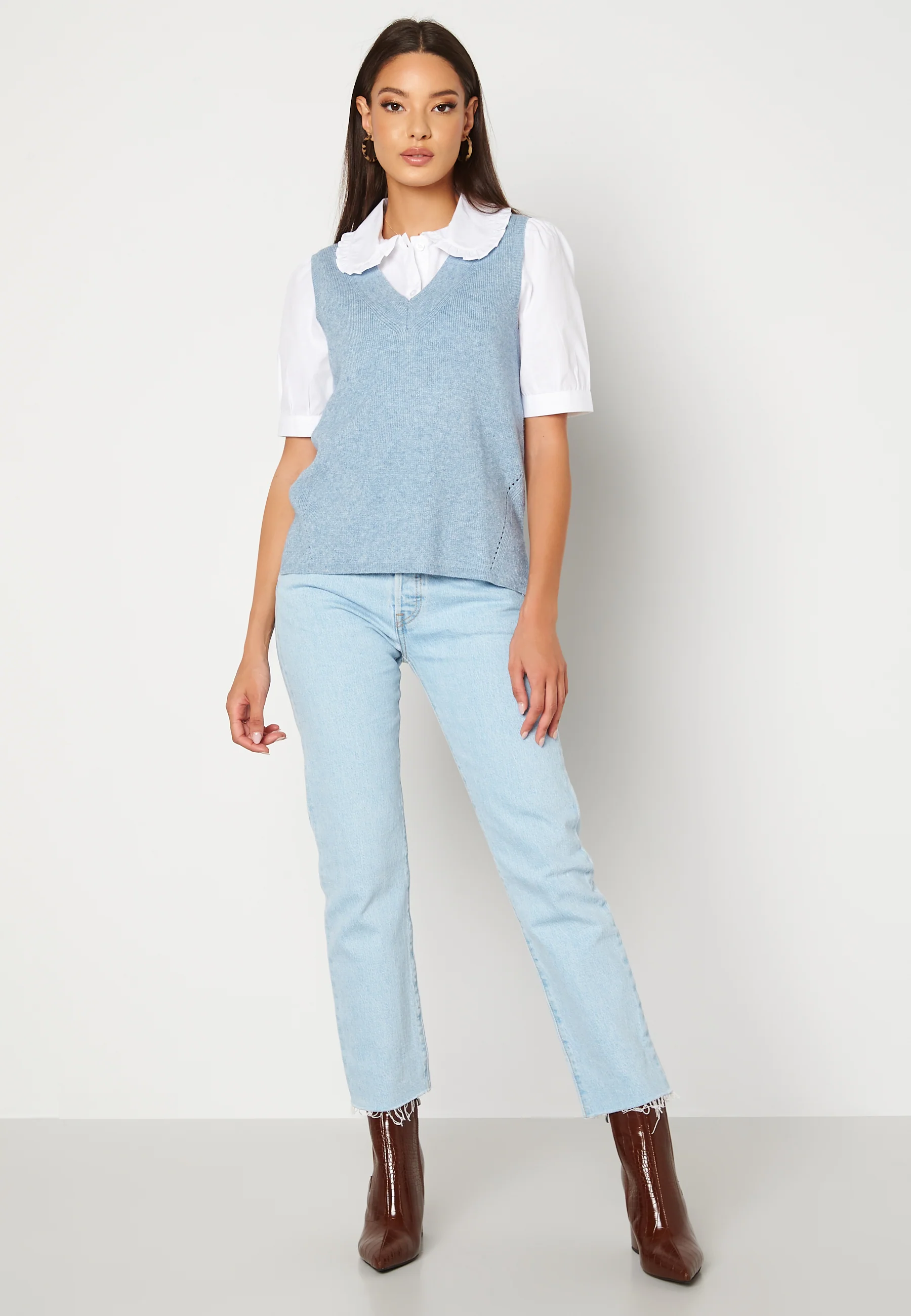 Ril Knit Rib V-Neck Vest - Image 2