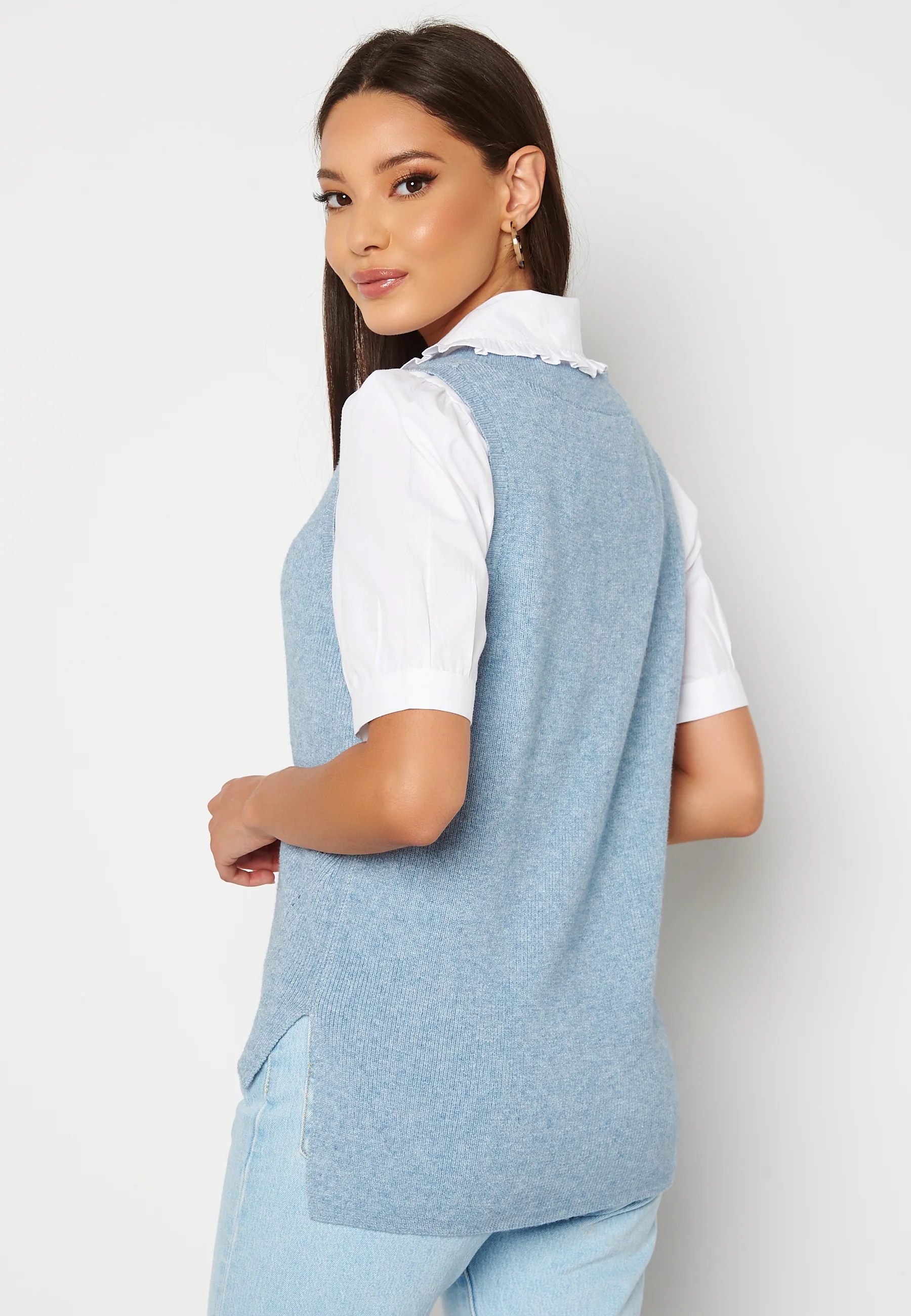 Ril Knit Rib V-Neck Vest - Image 3