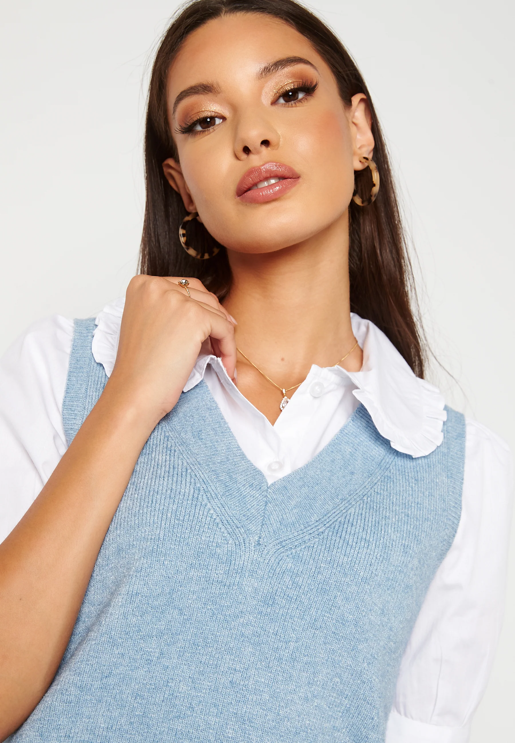 Ril Knit Rib V-Neck Vest - Image 4