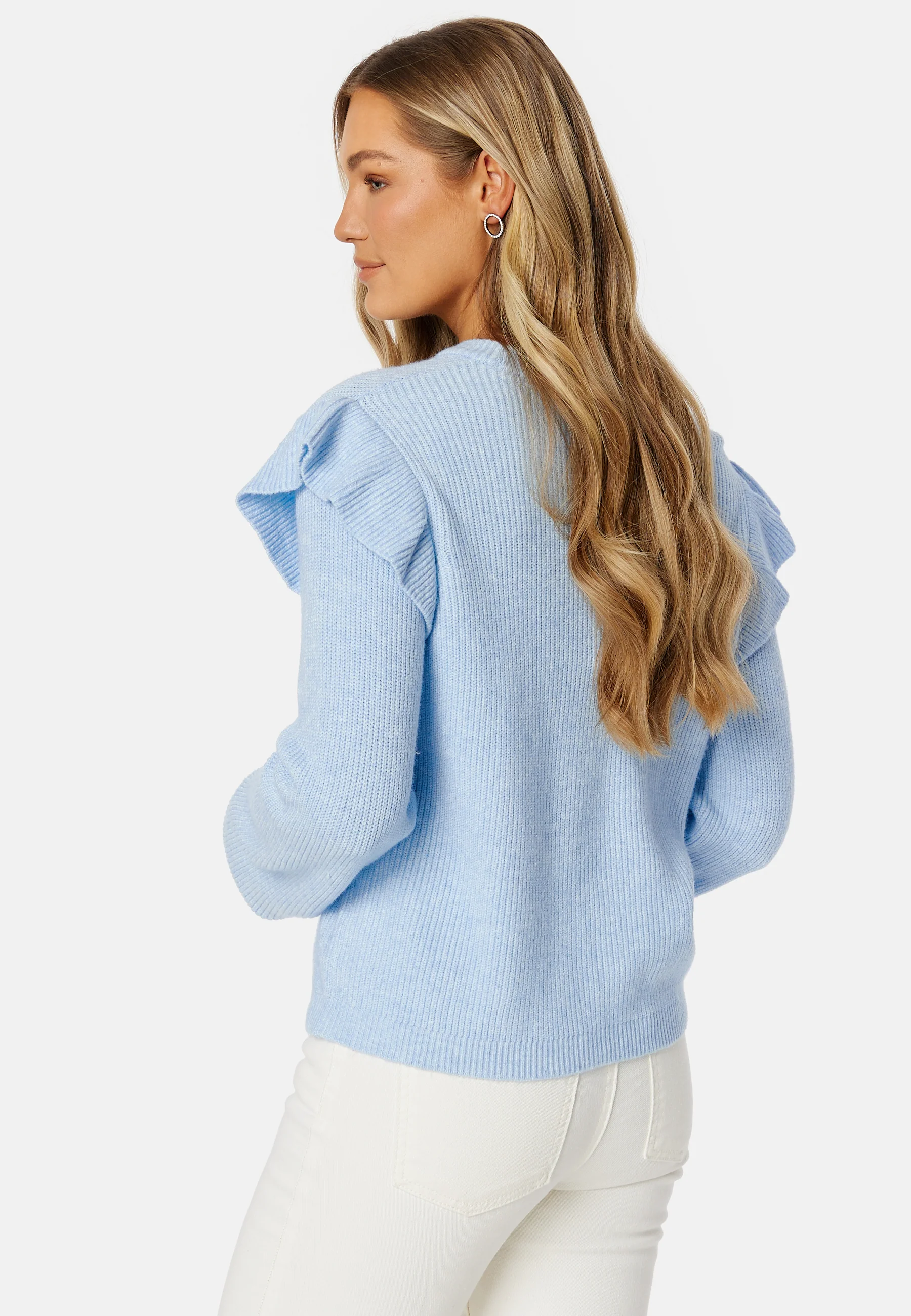 Ril O-Neck Flounce Knit Top - Image 3