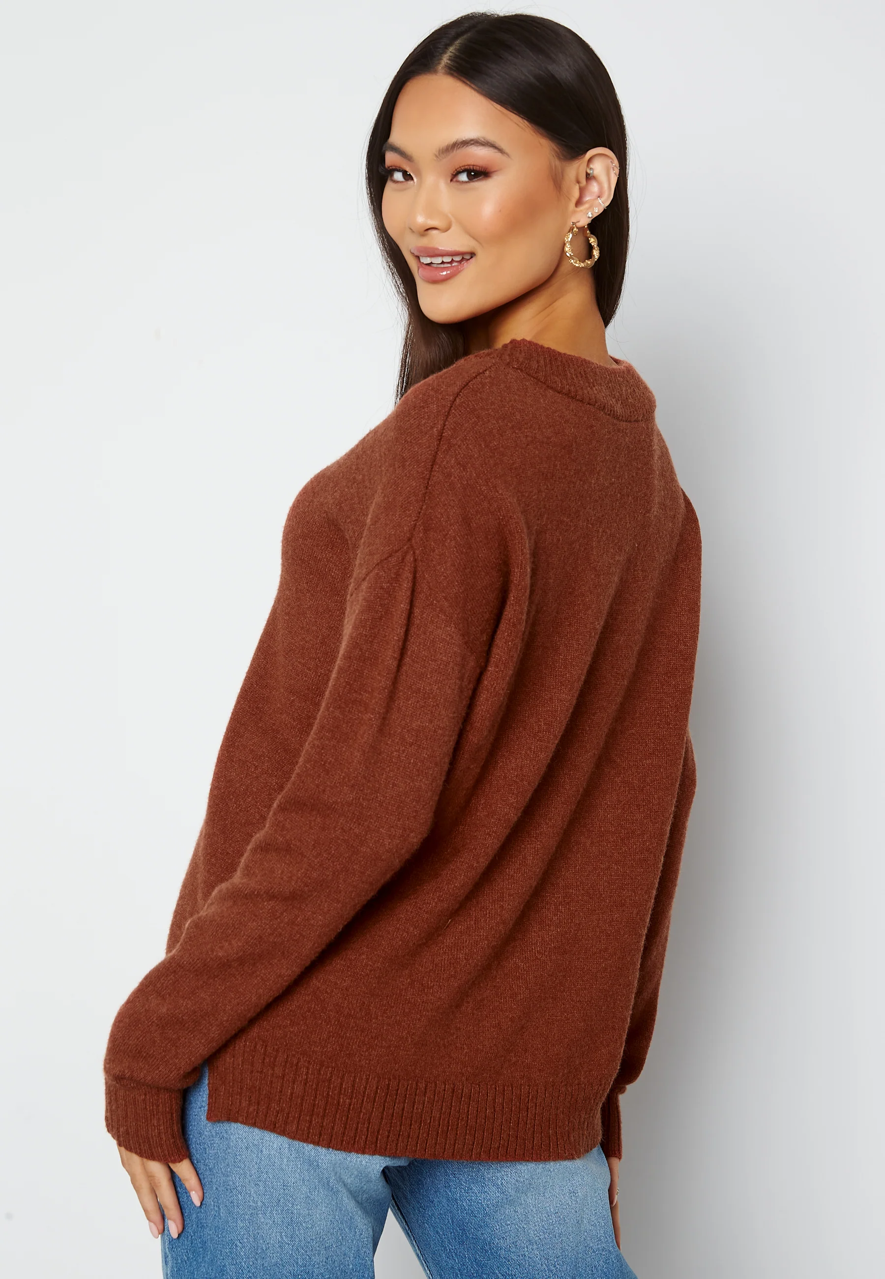 Ril Oversize V-Neck Knit Top - Image 3