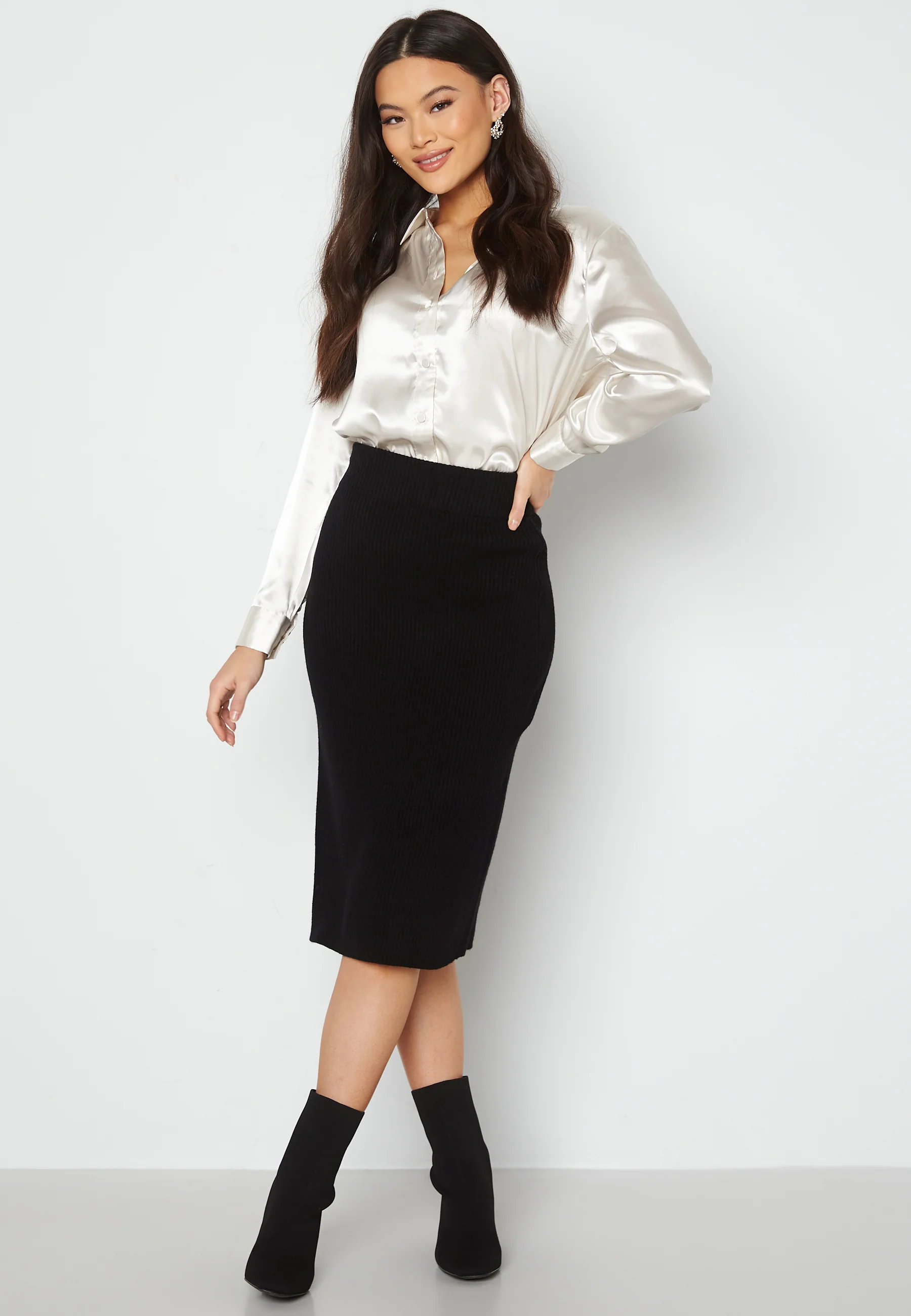 Ril Pencil HW Knit Skirt