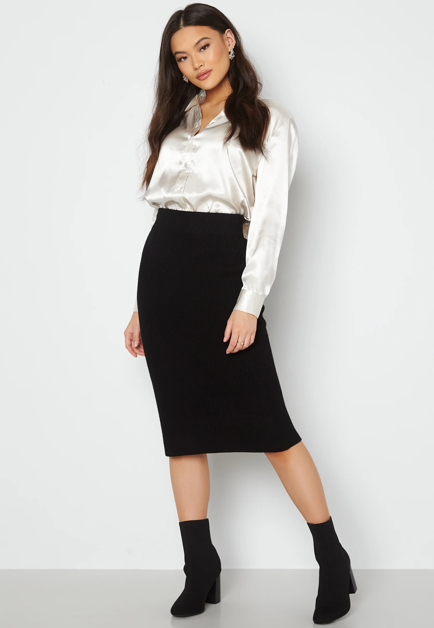 Ril Pencil HW Knit Skirt - Image 2