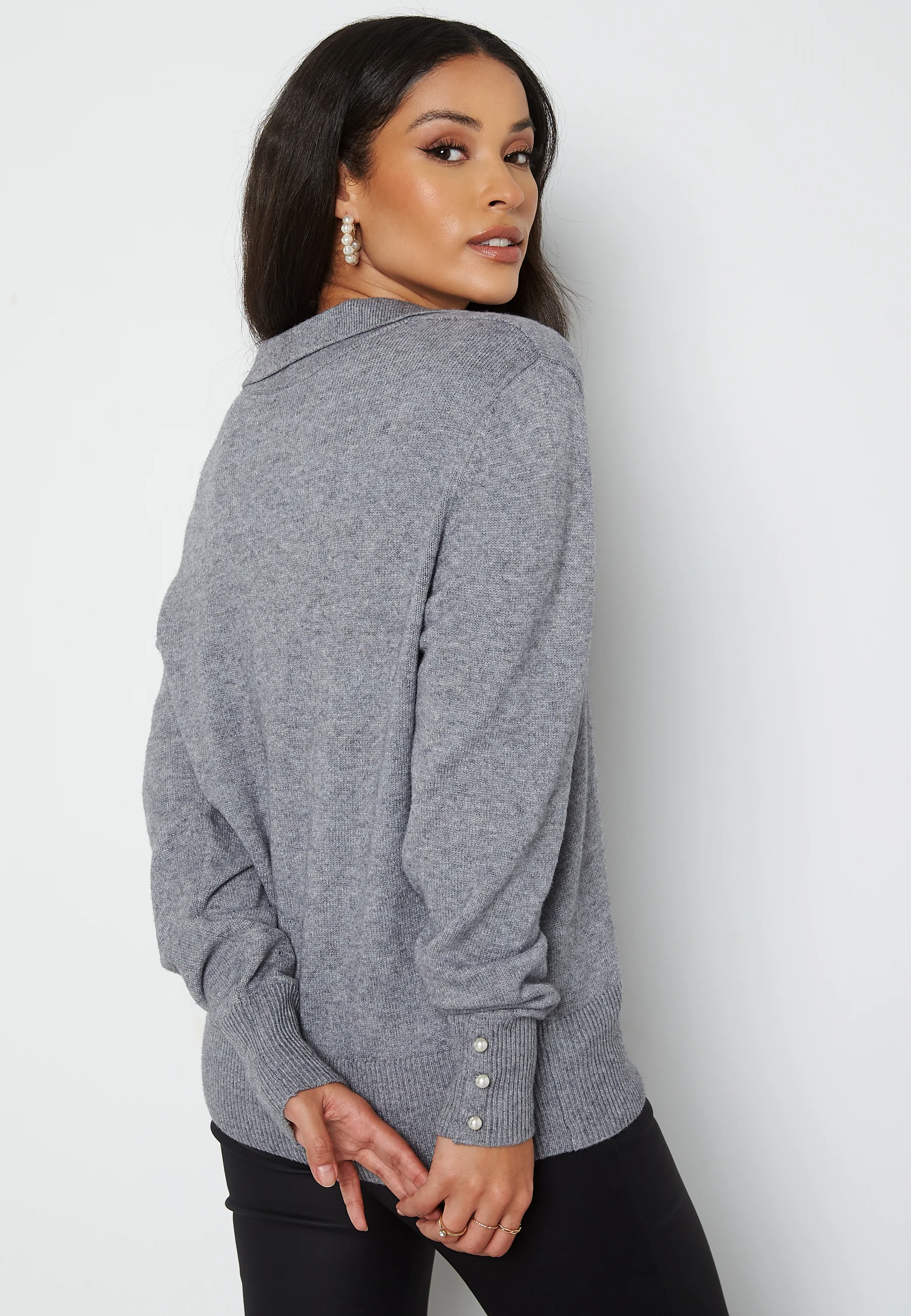 Ril Polo L/S Knit Top - Image 3