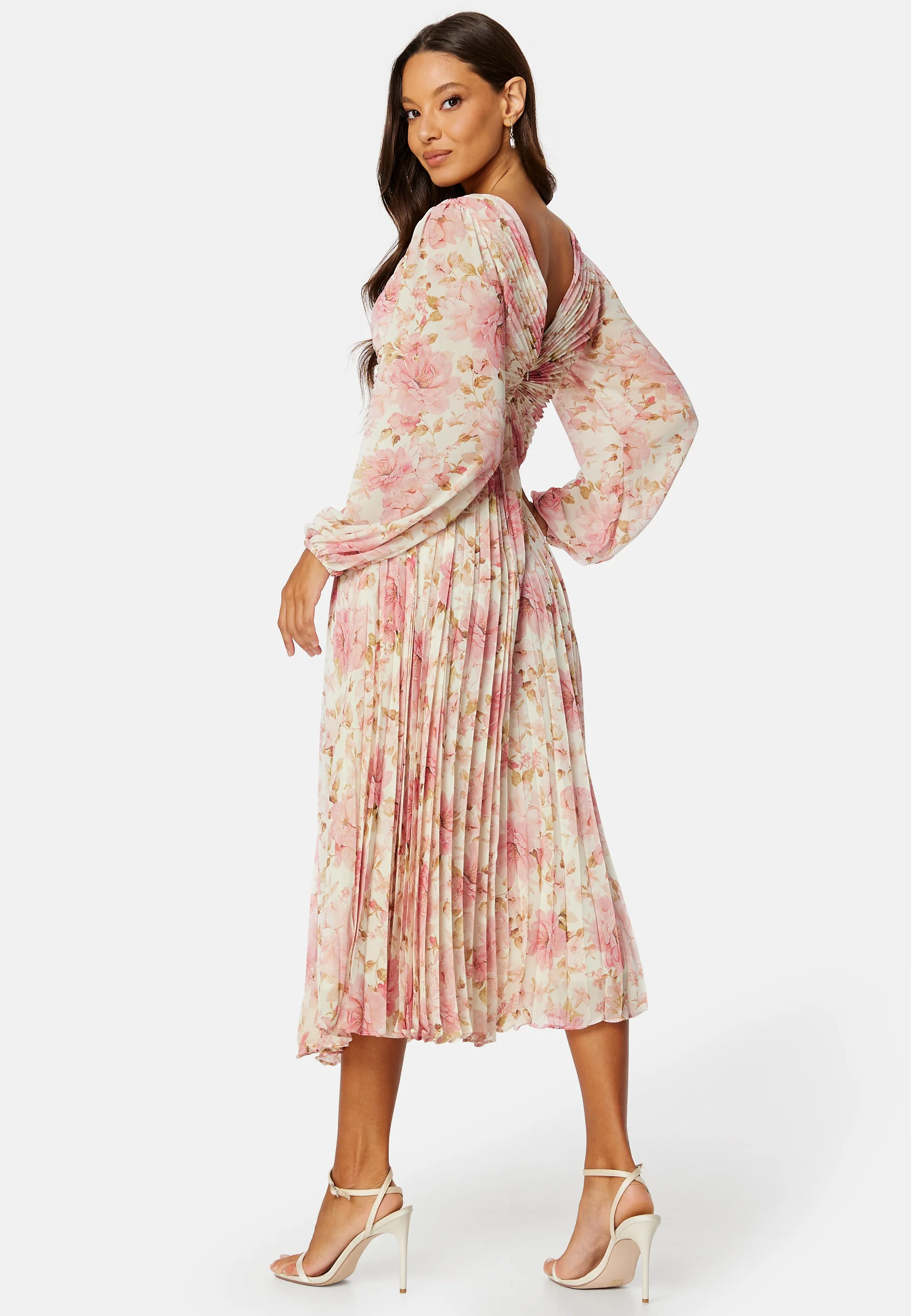 Rosalia Pleated V Neck Dr - Image 2