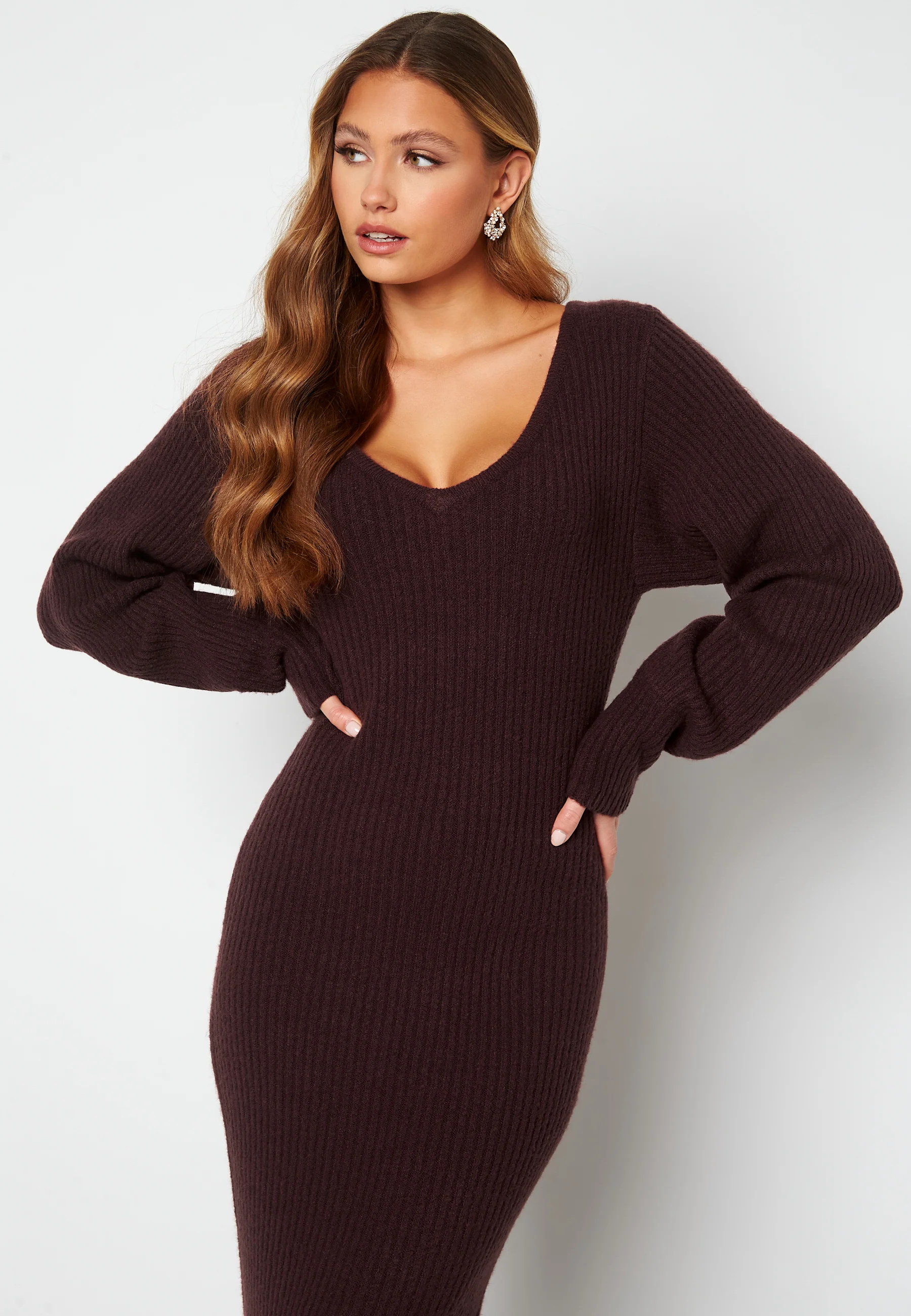 Rosanna knitted puff sleeve dress - Image 4