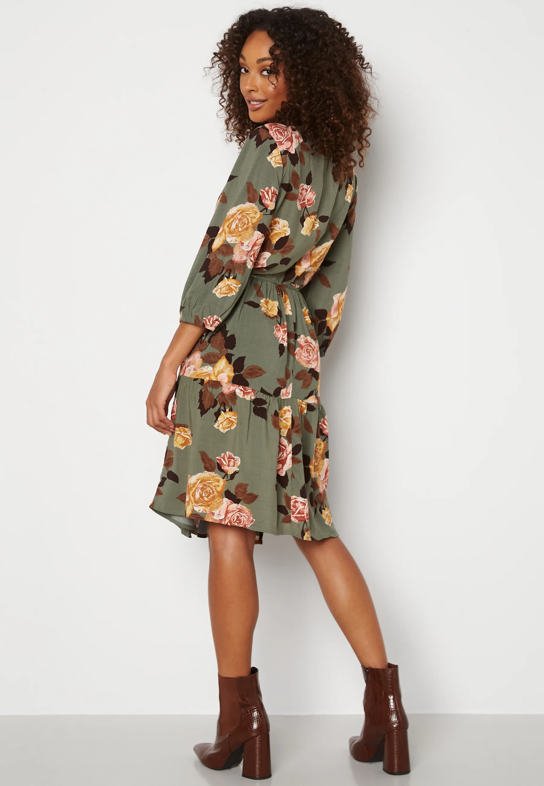 Rose 3/4 Wrap Dress - Image 3