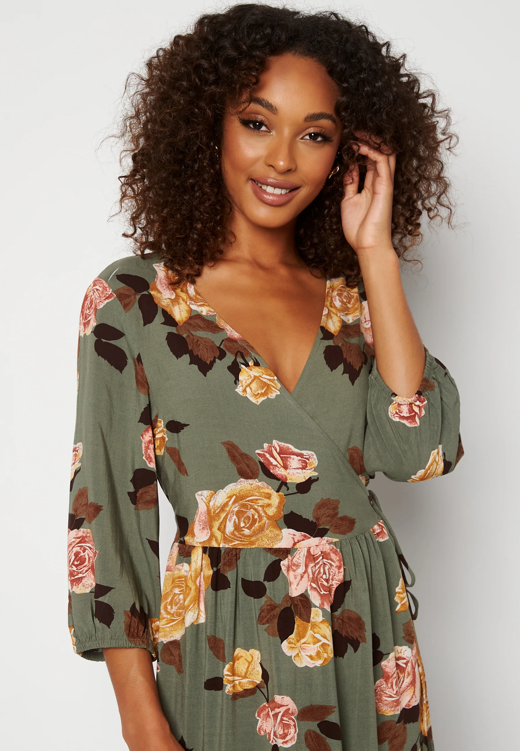 Rose 3/4 Wrap Dress - Image 4